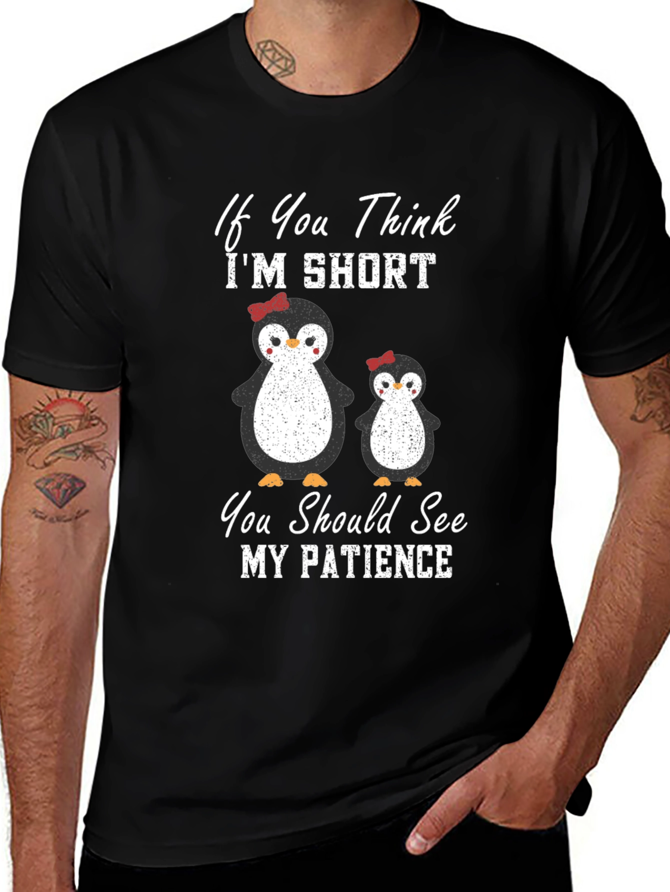 Variant 18 of Penguin Patience T-Shirt: Short & Sassy