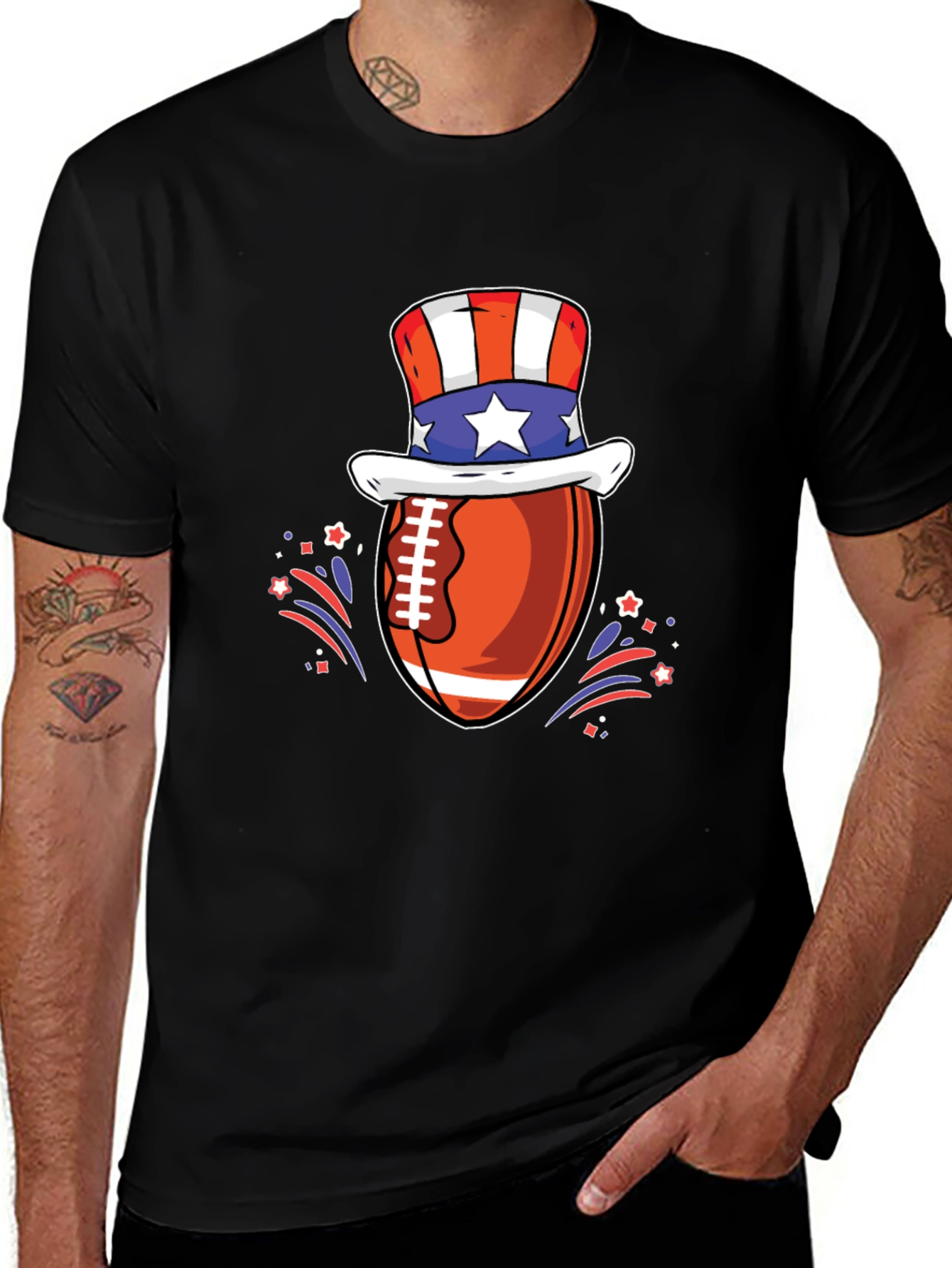 Variant 4 of Patriotic Football T-Shirt - USA Pride!