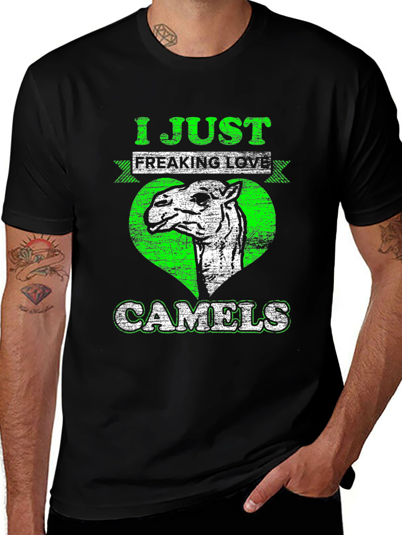Variant 4 of I Love Camels T-Shirt - Novelty Graphic Tee
