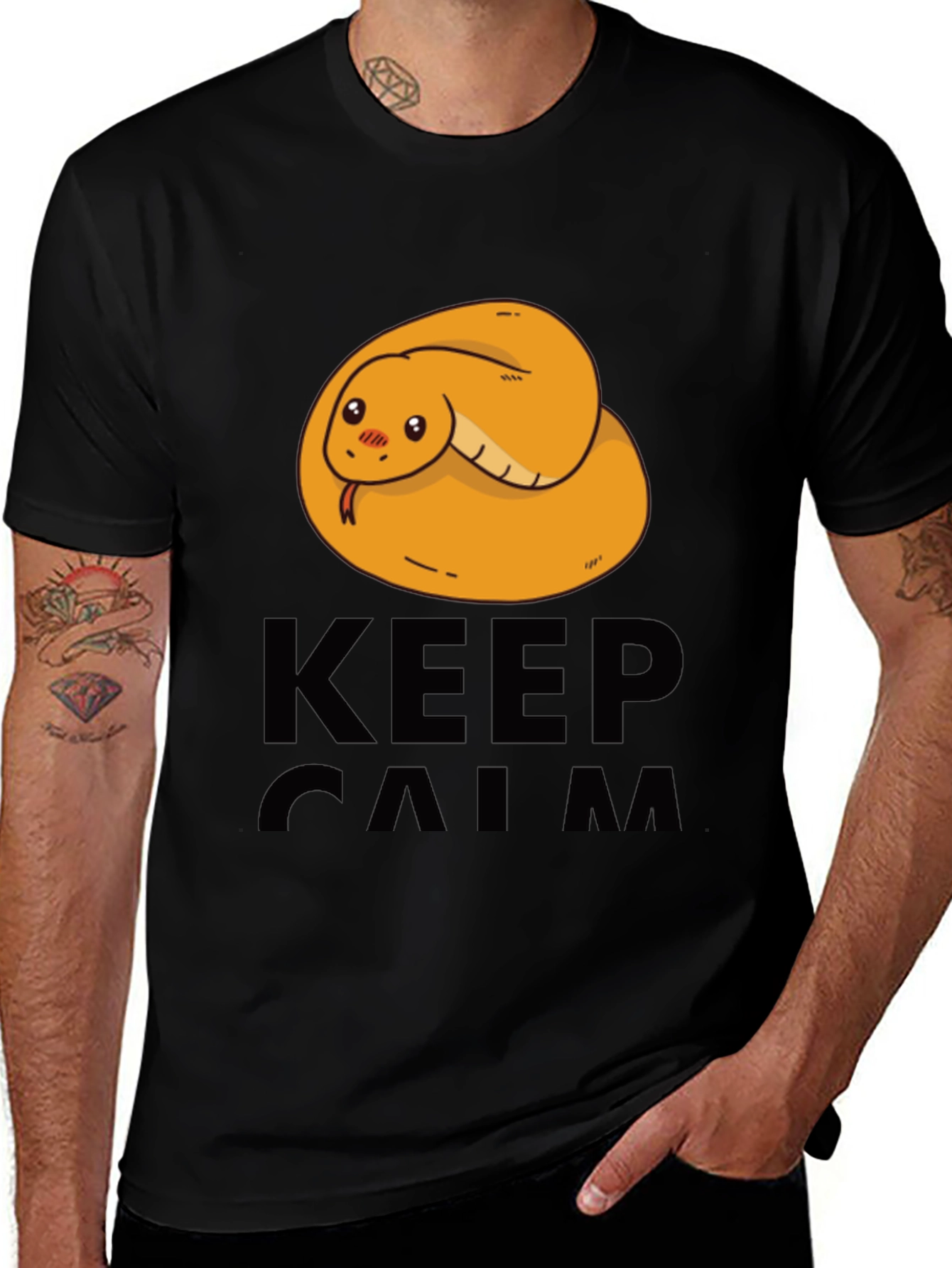 Variant 23 of Cute Snake Keep Calm T-Shirt