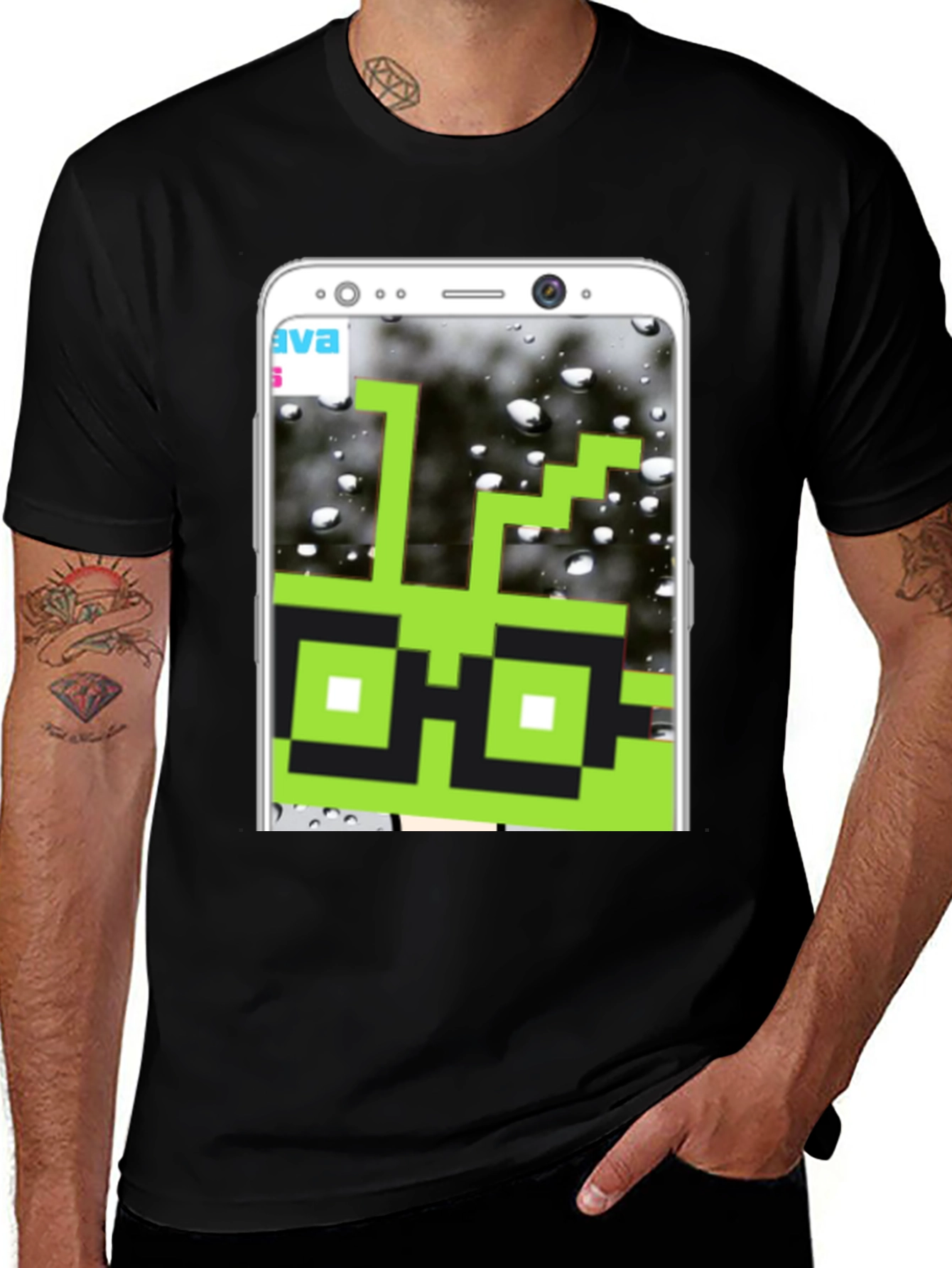 Pixel Art Tee: Green Geek Chic T-Shirt
