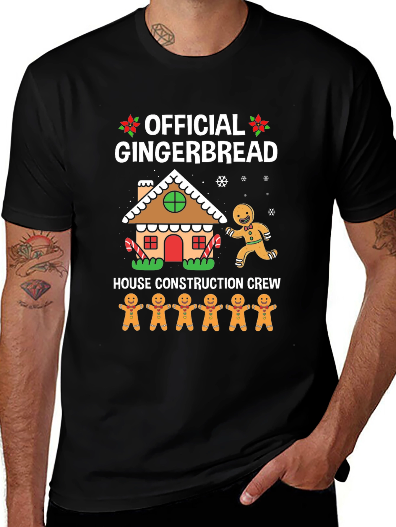 Variant 3 of Gingerbread House Construction Crew T-Shirt