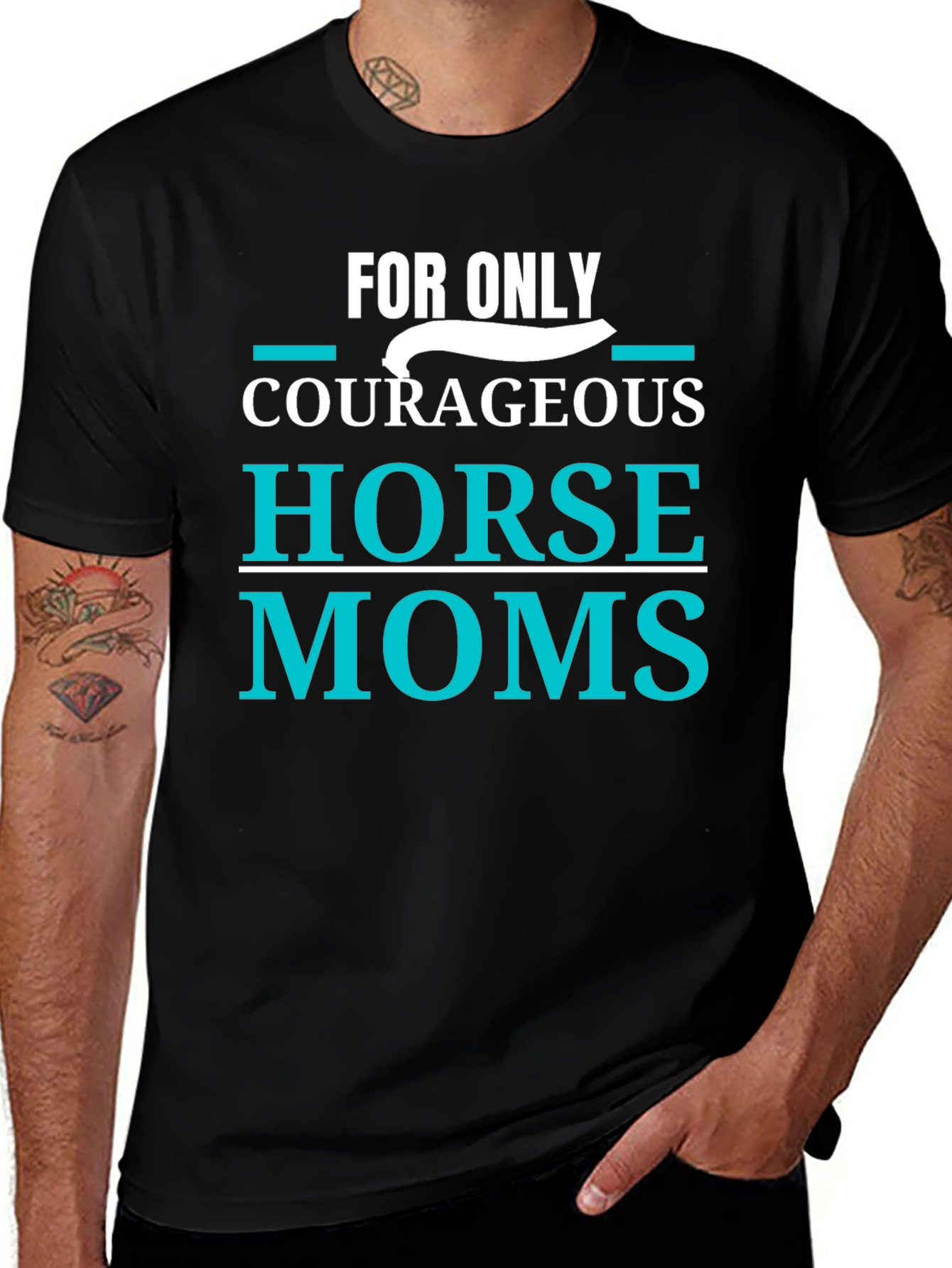 Variant 4 of Courageous Horse Moms T-Shirt