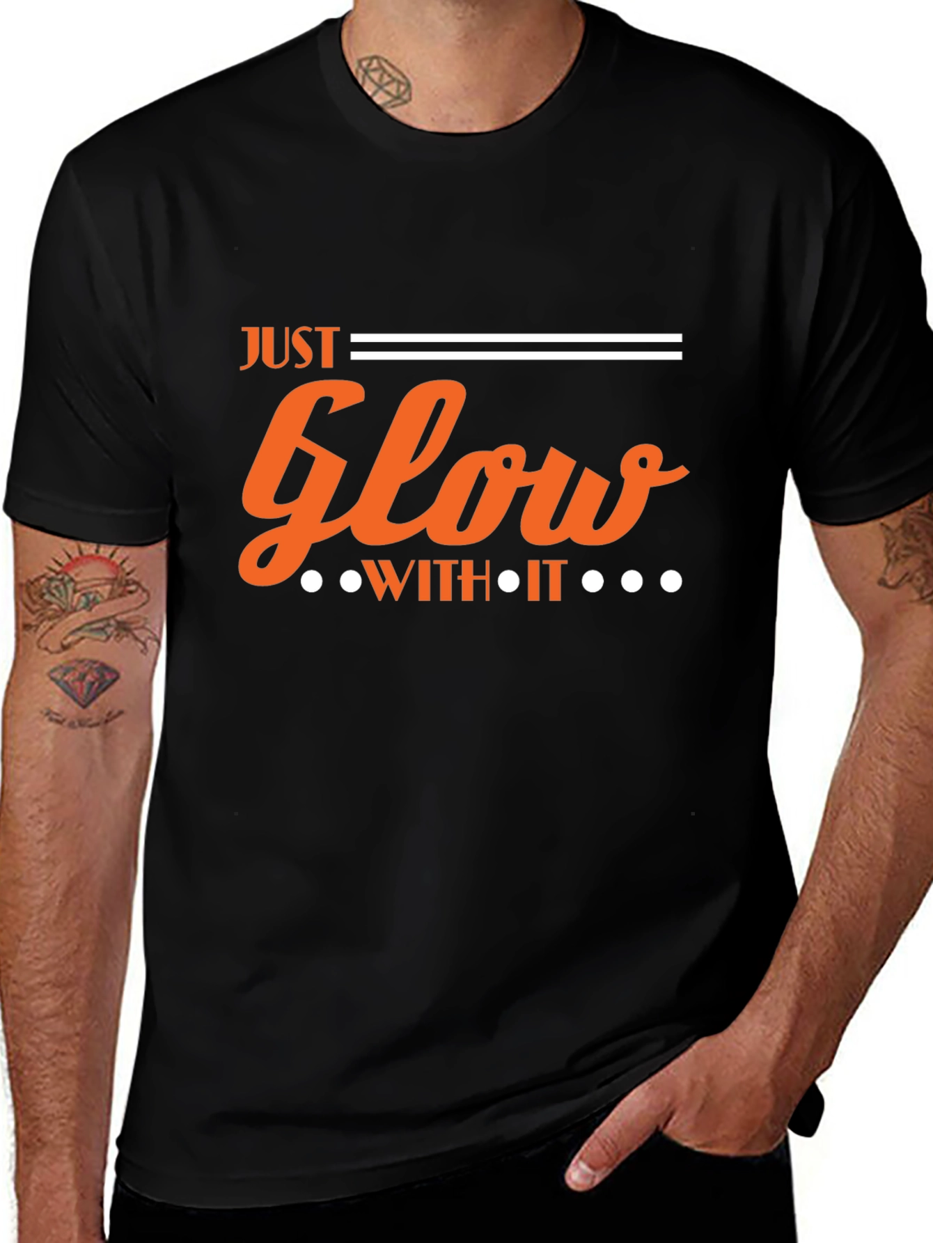 Just Glow With It T-Shirt - Stylish Black Tee