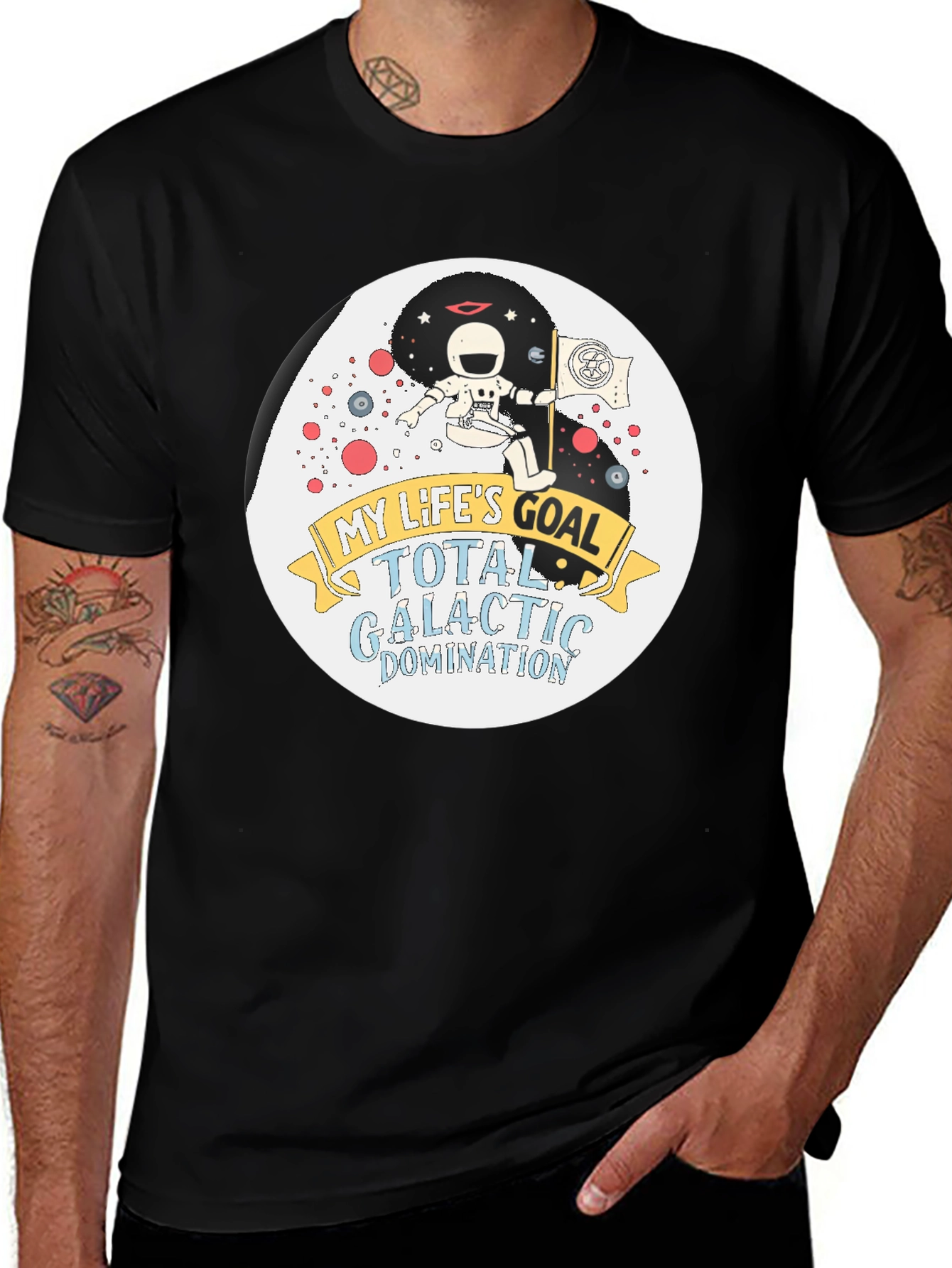 Variant 21 of Galactic Domination T-Shirt - Space Humor Tee