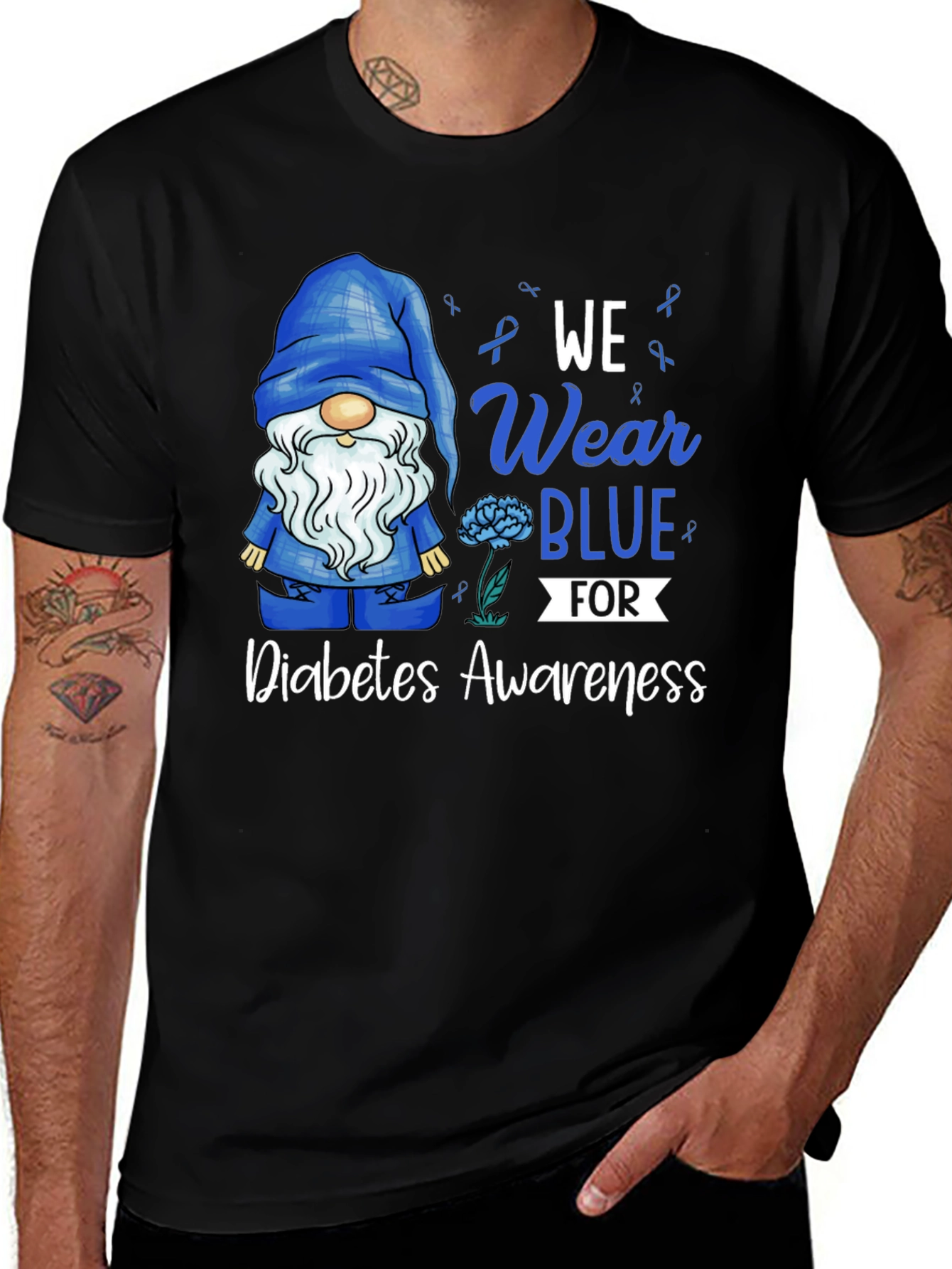 Variant 28 of Diabetes Awareness Gnome T-Shirt