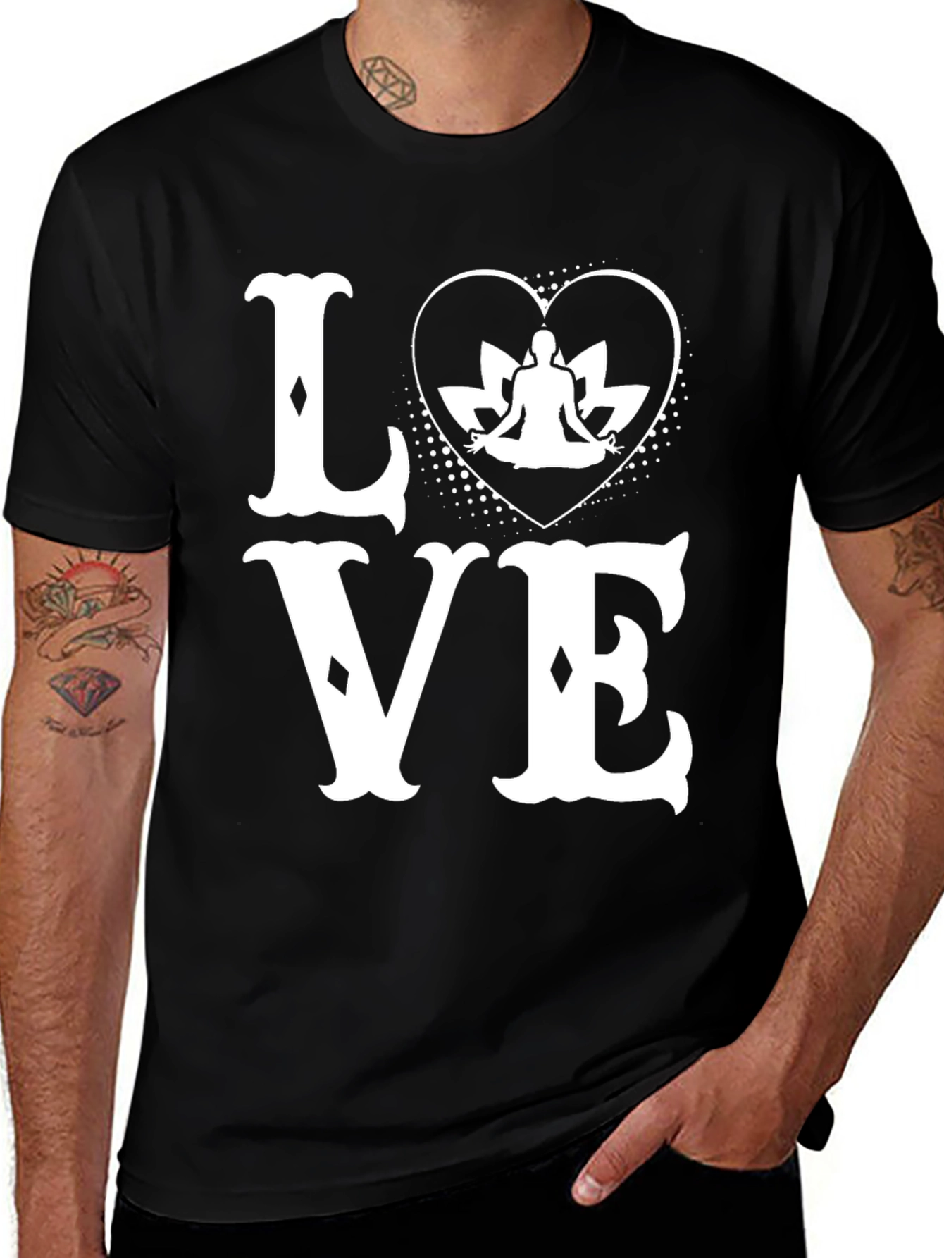 Variant 8 of Love Yoga Black T-Shirt