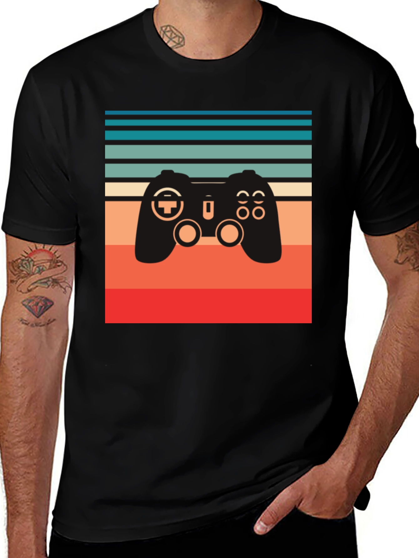 Variant 25 of Retro Gamer T-Shirt - Vintage Style Console Controller Design