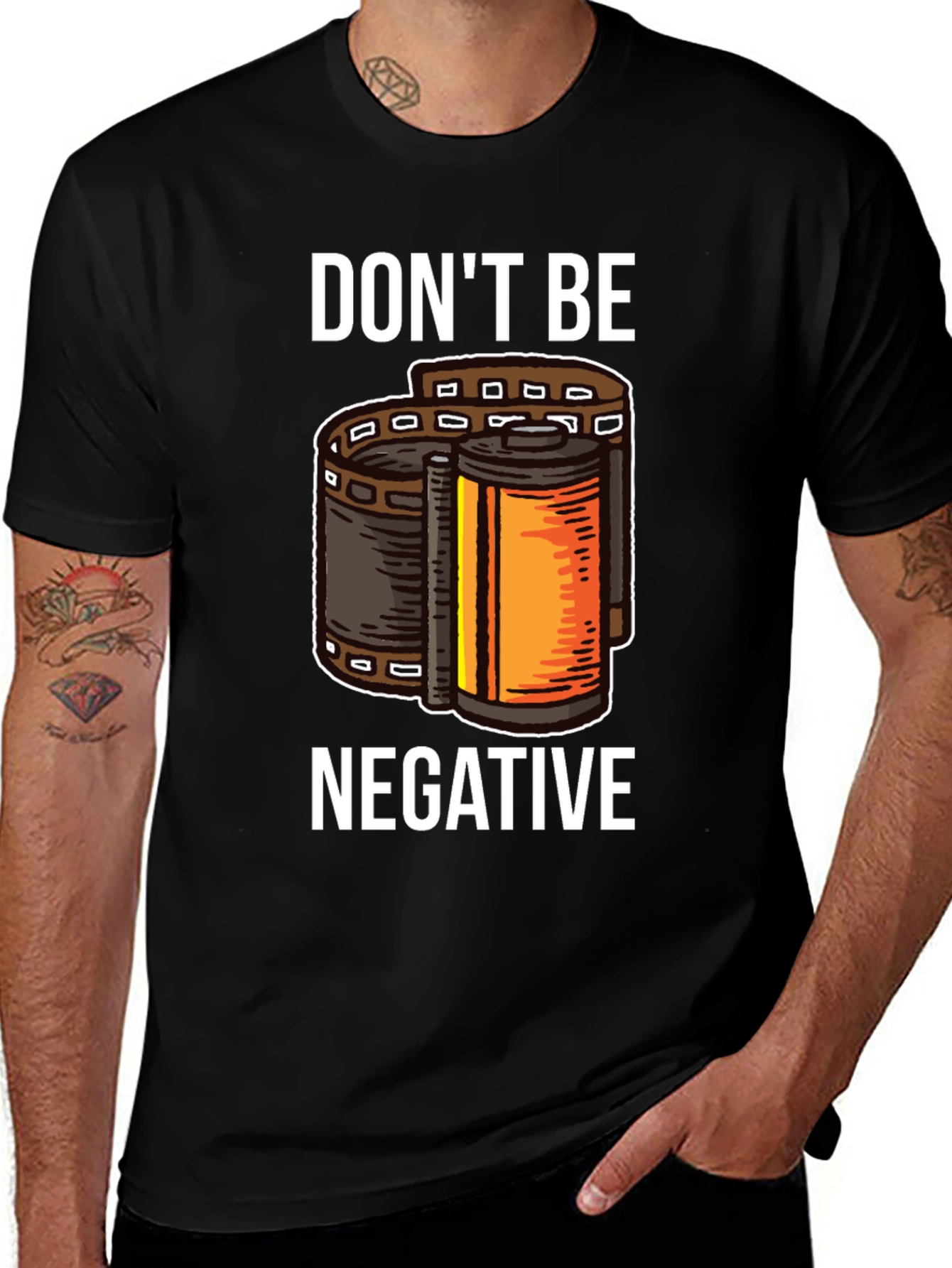 Don't Be Negative Film Roll Graphic Tee