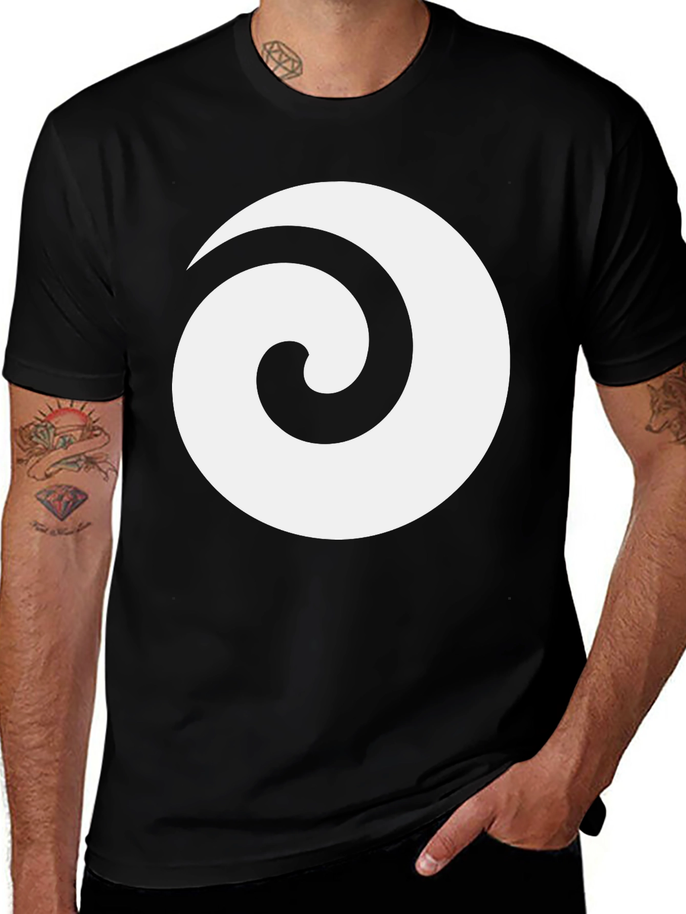 Variant 5 of Spiral Graphic Tee - Modern Design