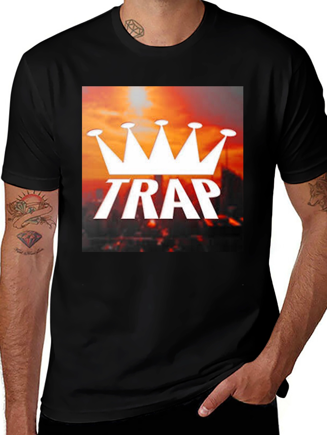 Variant 24 of Trap Crown Graphic Tee - Stylish Urban Fashion