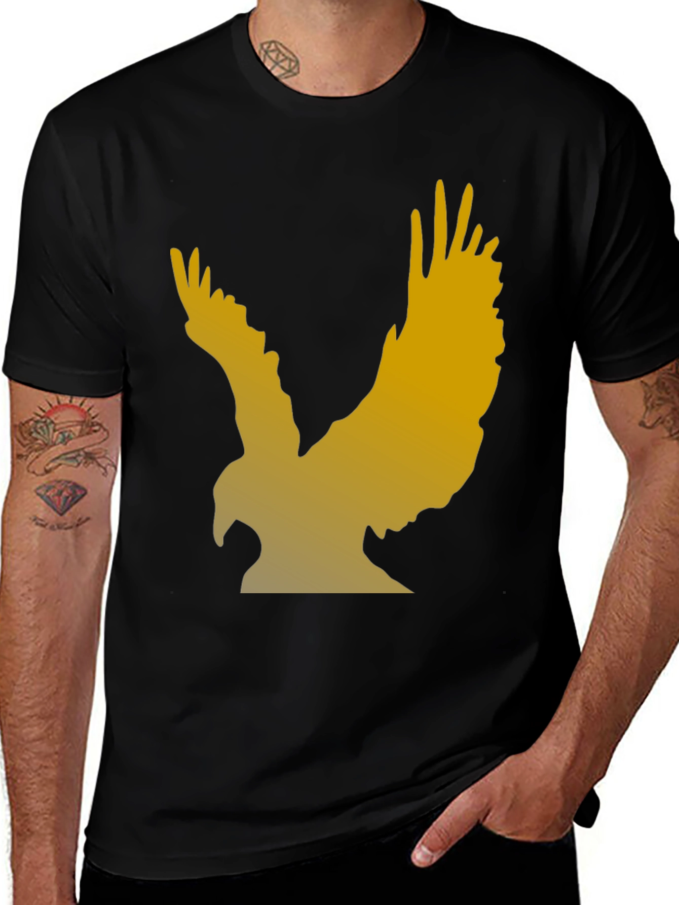 Variant 5 of Eagle Graphic T-Shirt - Black
