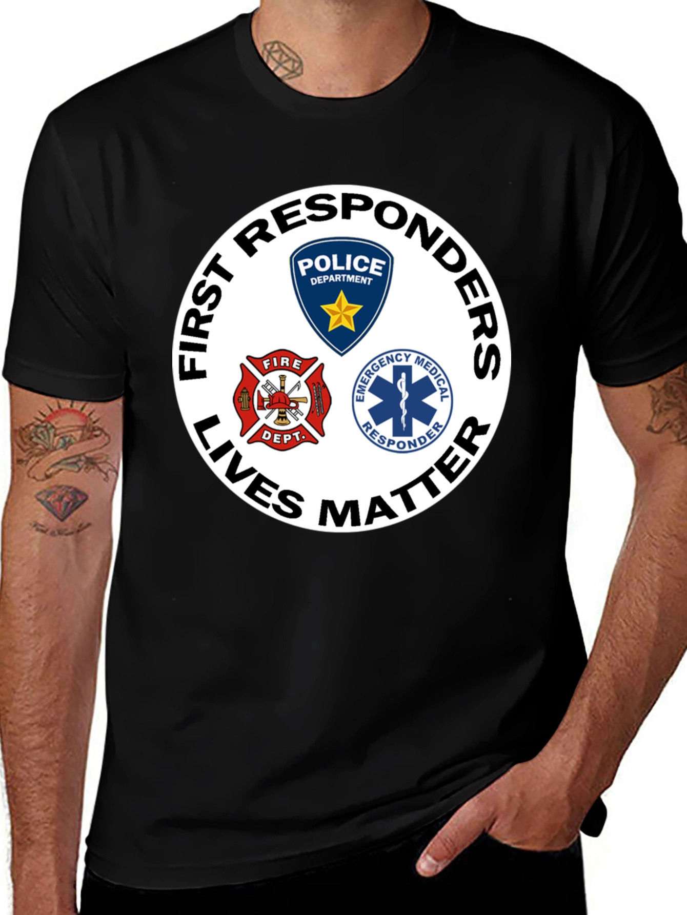 Variant 20 of First Responders Lives Matter T-Shirt