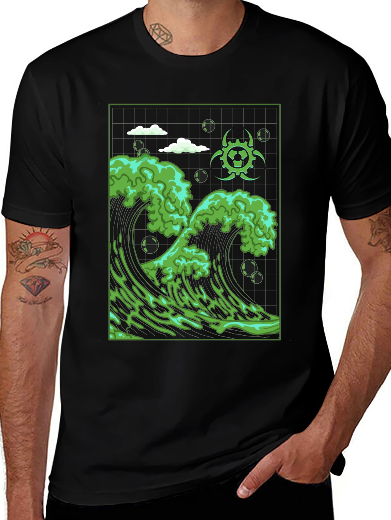 Variant 6 of Radioactive Wave Graphic T-Shirt