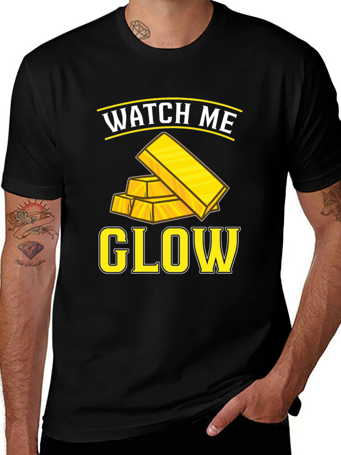 Variant 17 of Watch Me Glow Black T-Shirt