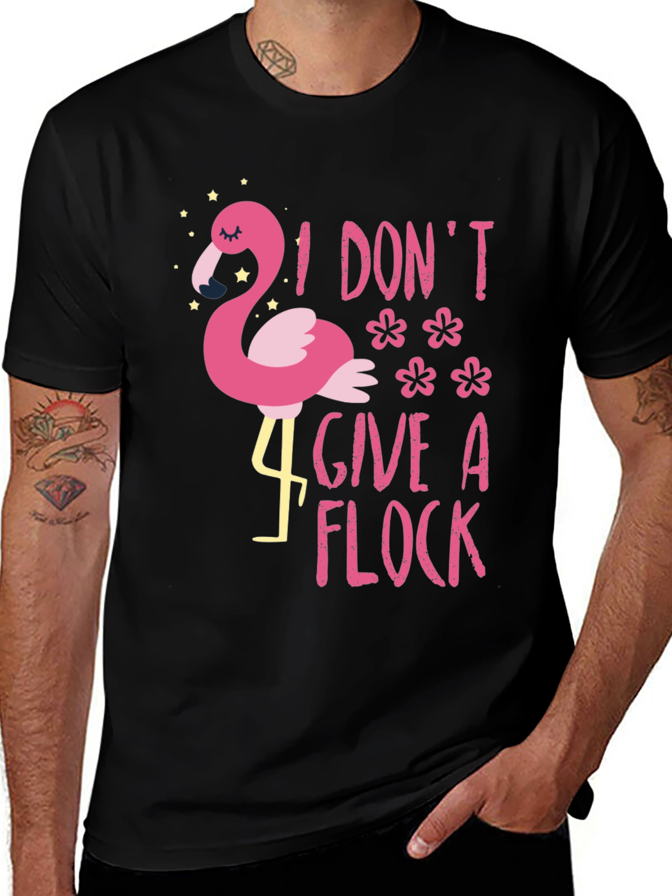 Variant 19 of I Don't Give a Flock Flamingo Graphic T-Shirt