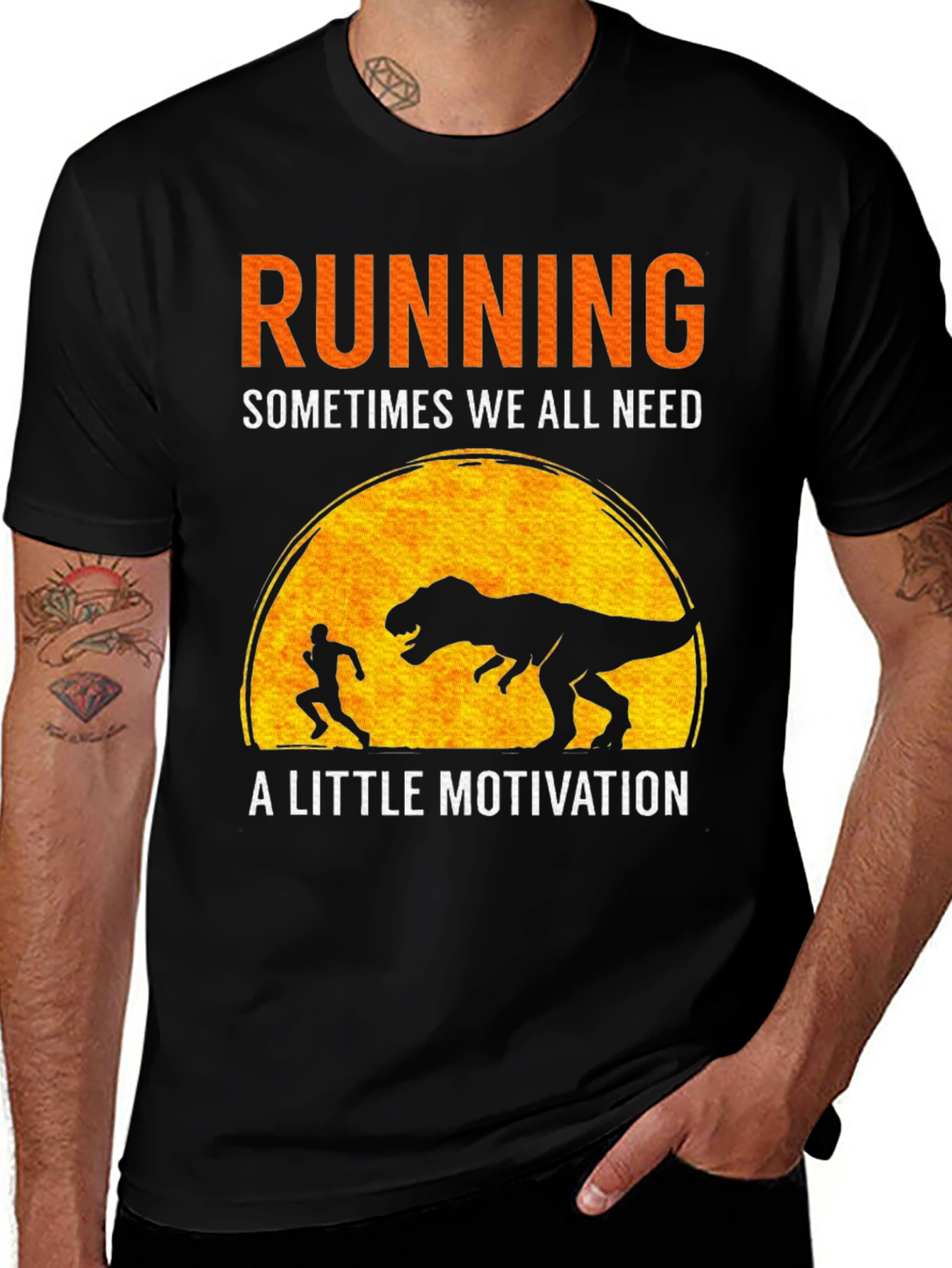 Variant 22 of Running T-Shirt: Dinosaur Motivation