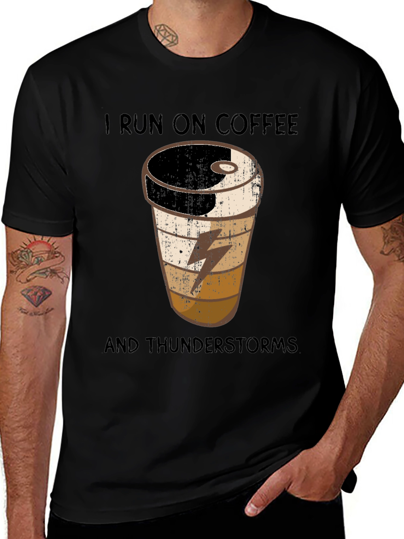 Variant 15 of Coffee and Thunderstorms Graphic Tee