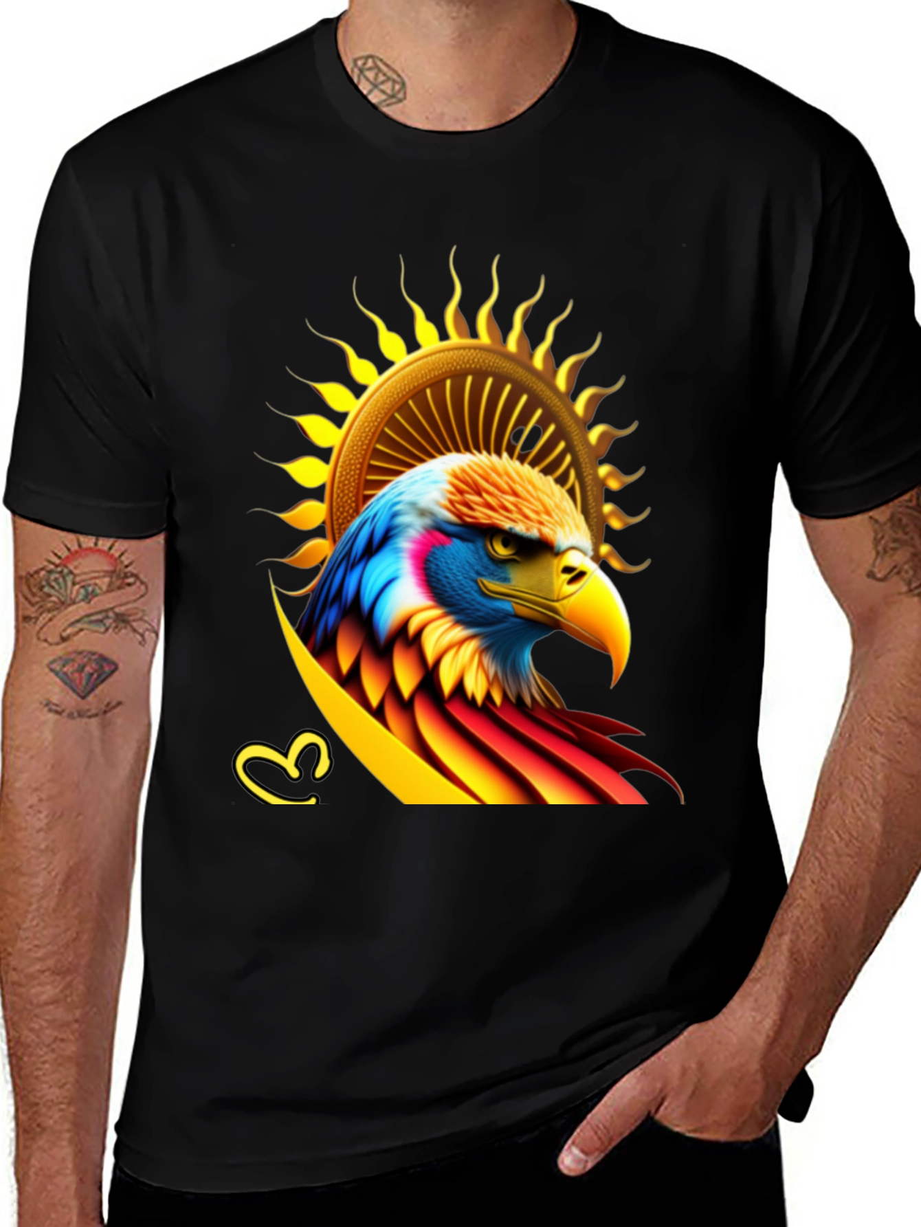 Variant 19 of Eagle Sun Graphic T-Shirt