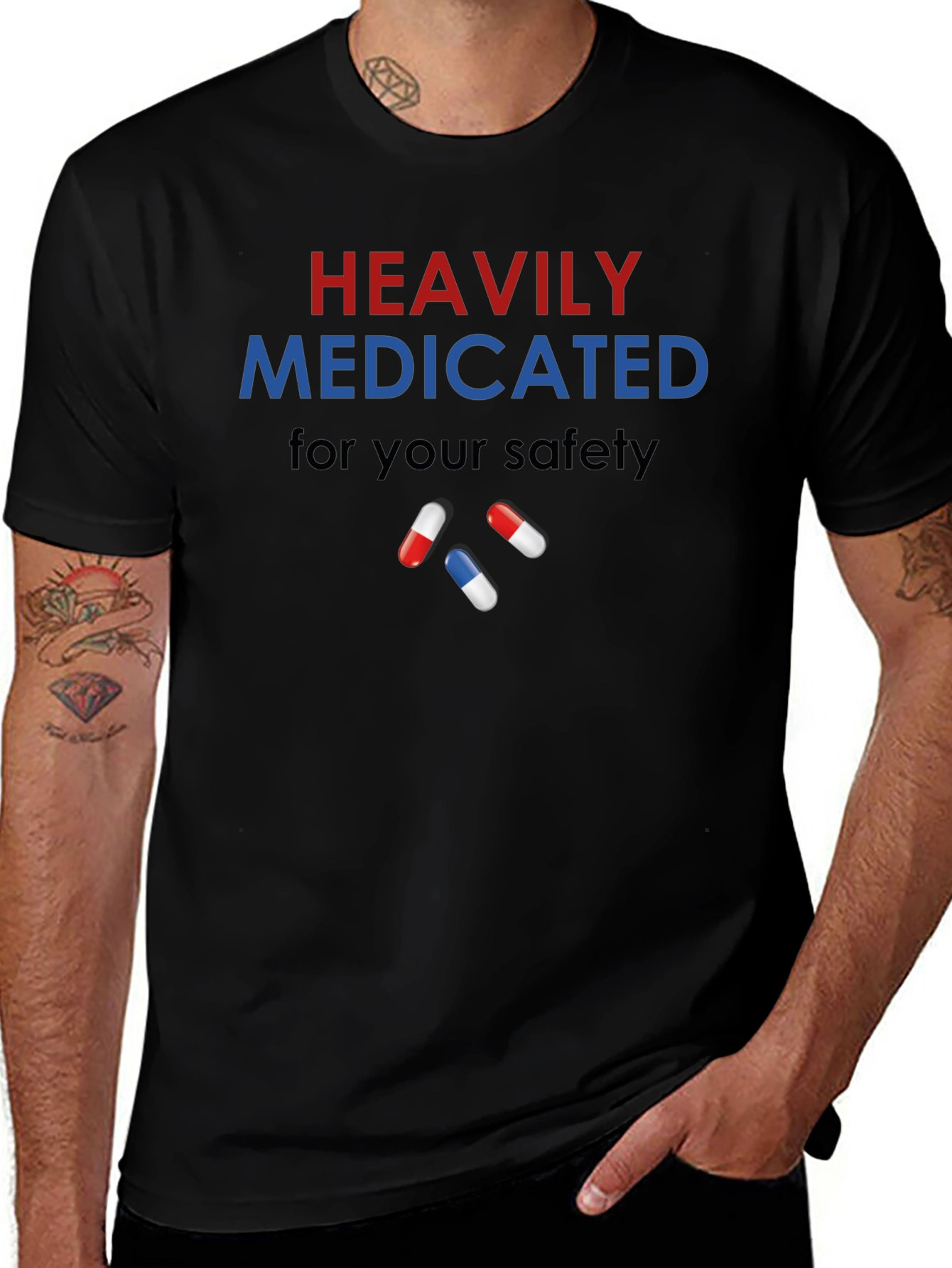 Heavily Medicated T-Shirt - Funny Graphic Tee