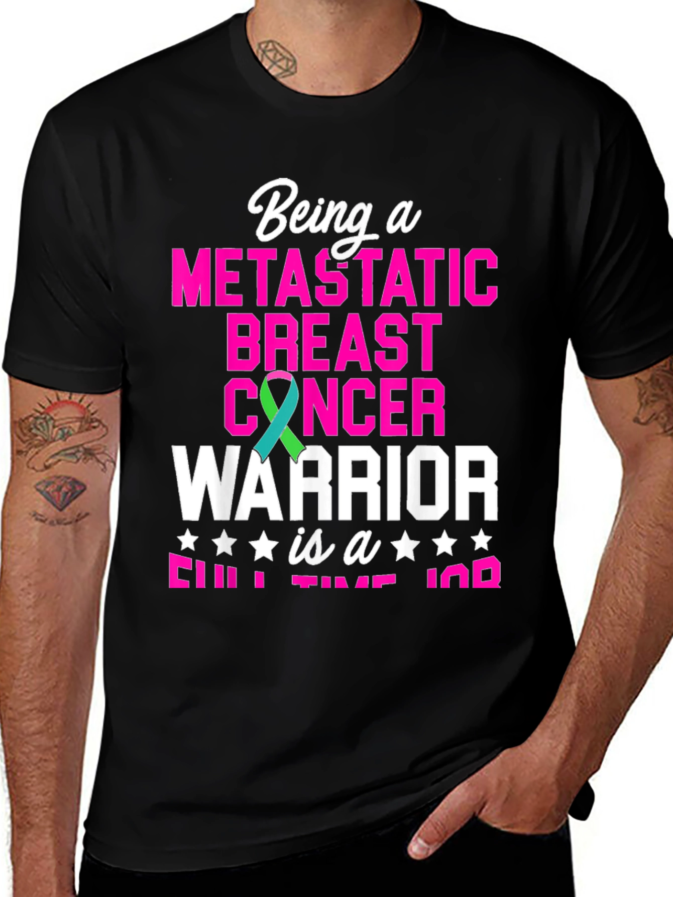 Variant 7 of Metastatic Breast Cancer Warrior T-Shirt