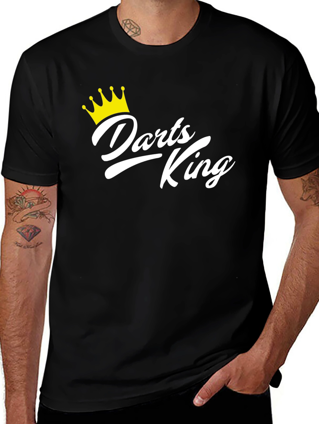 Variant 22 of Darts King Black T-Shirt - Novelty Graphic Tee