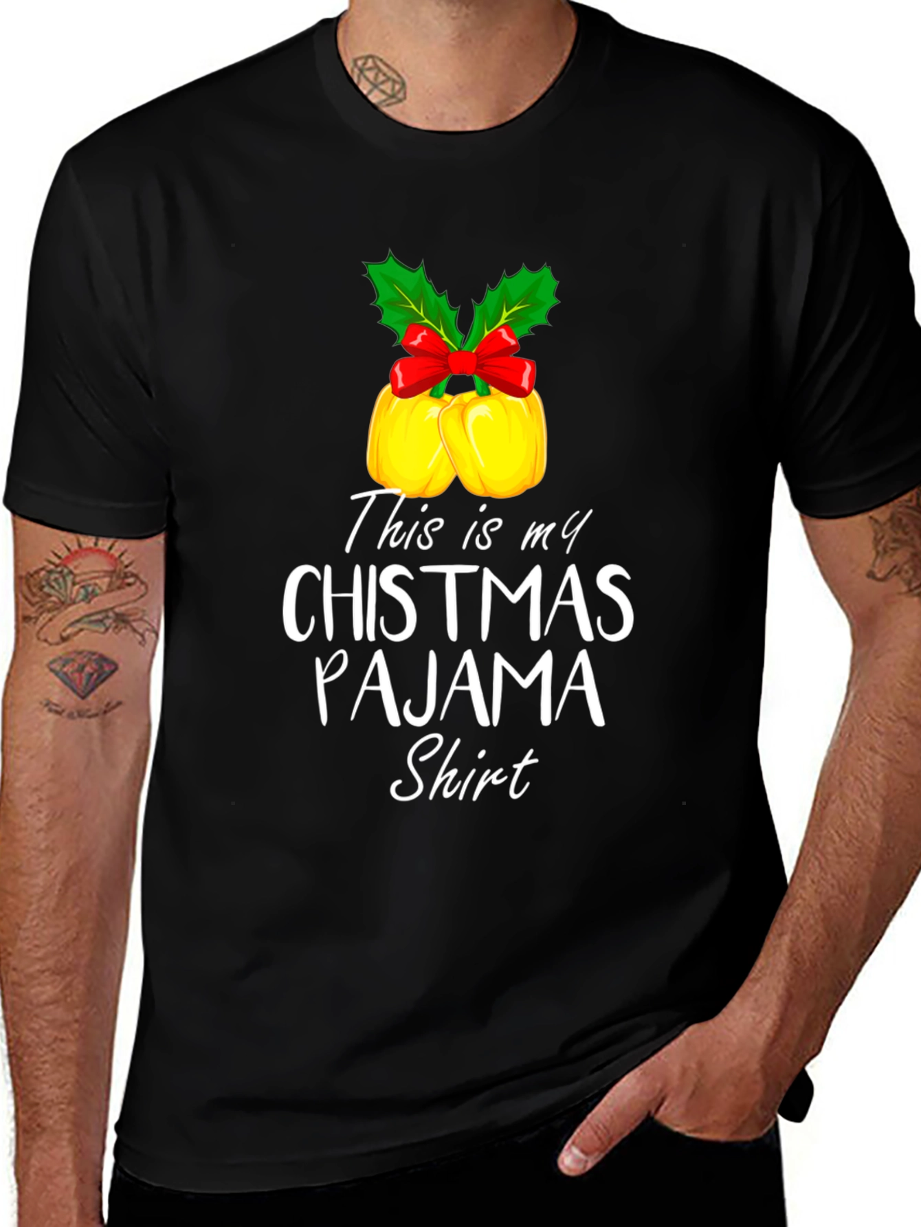 Variant 7 of Funny Christmas Pajama Shirt Xmas Bells Holiday Tee