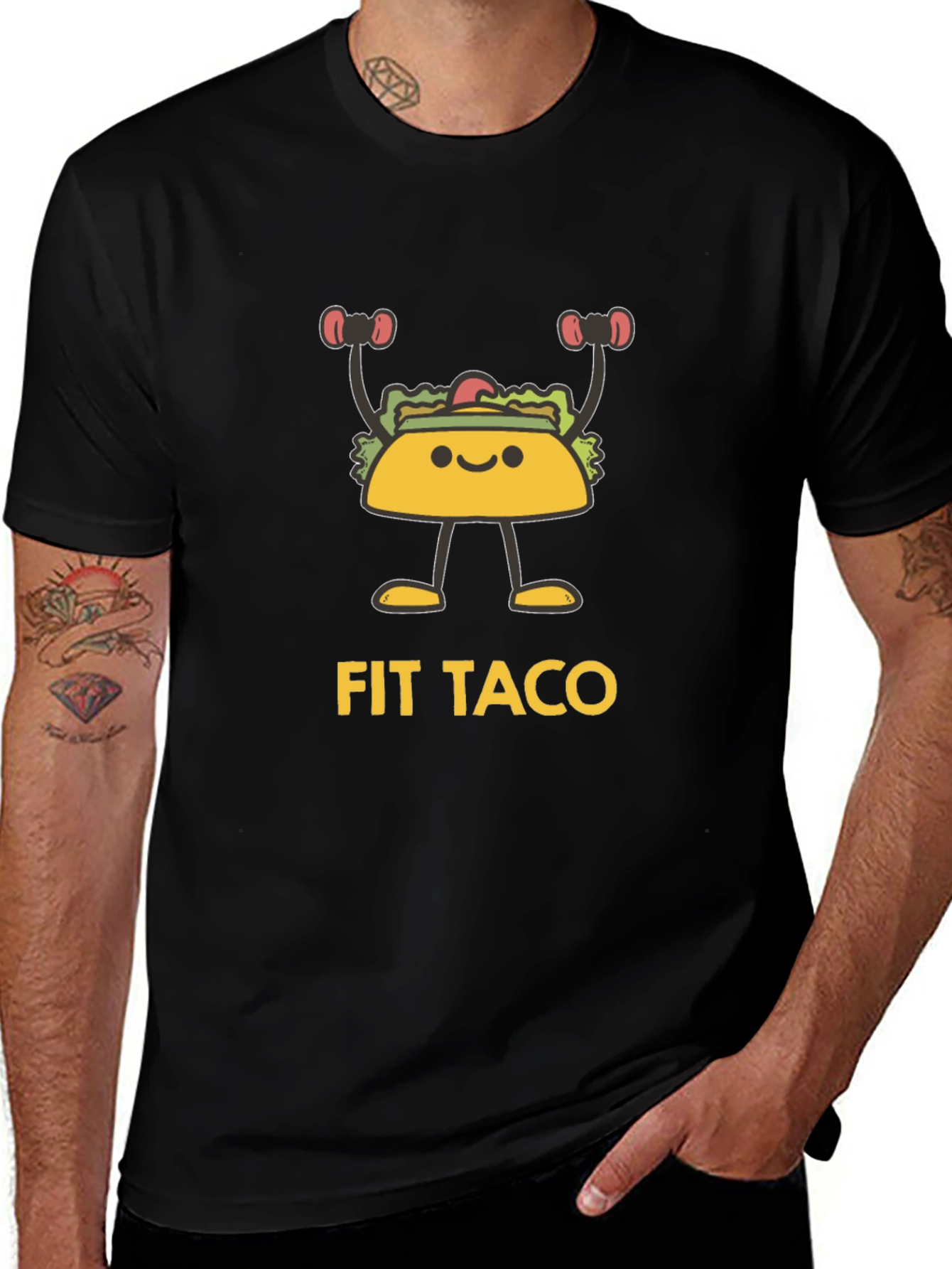 Variant 4 of Fit Taco Graphic T-Shirt - Black