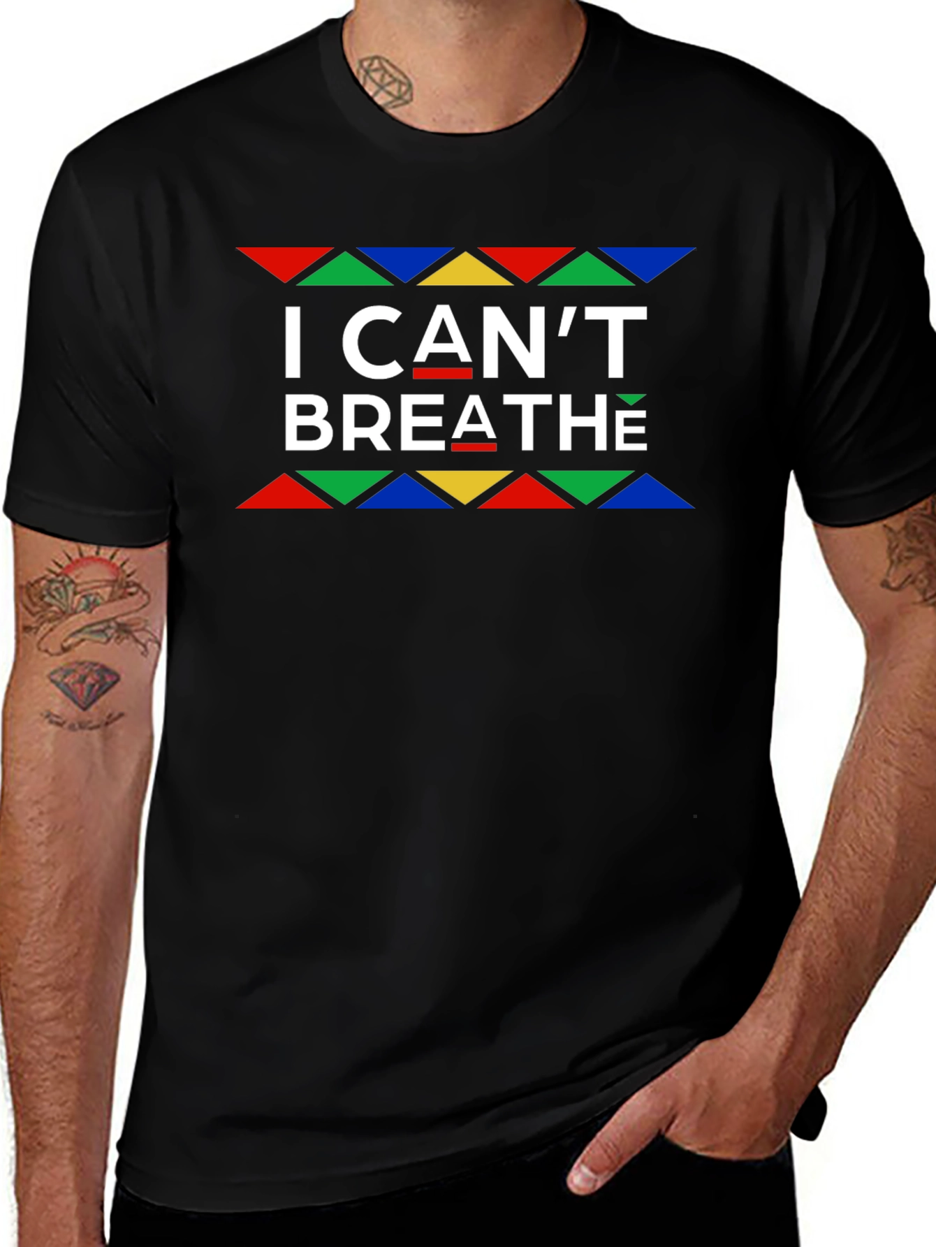 Variant 7 of I Can't Breathe Graphic T-Shirt - Black