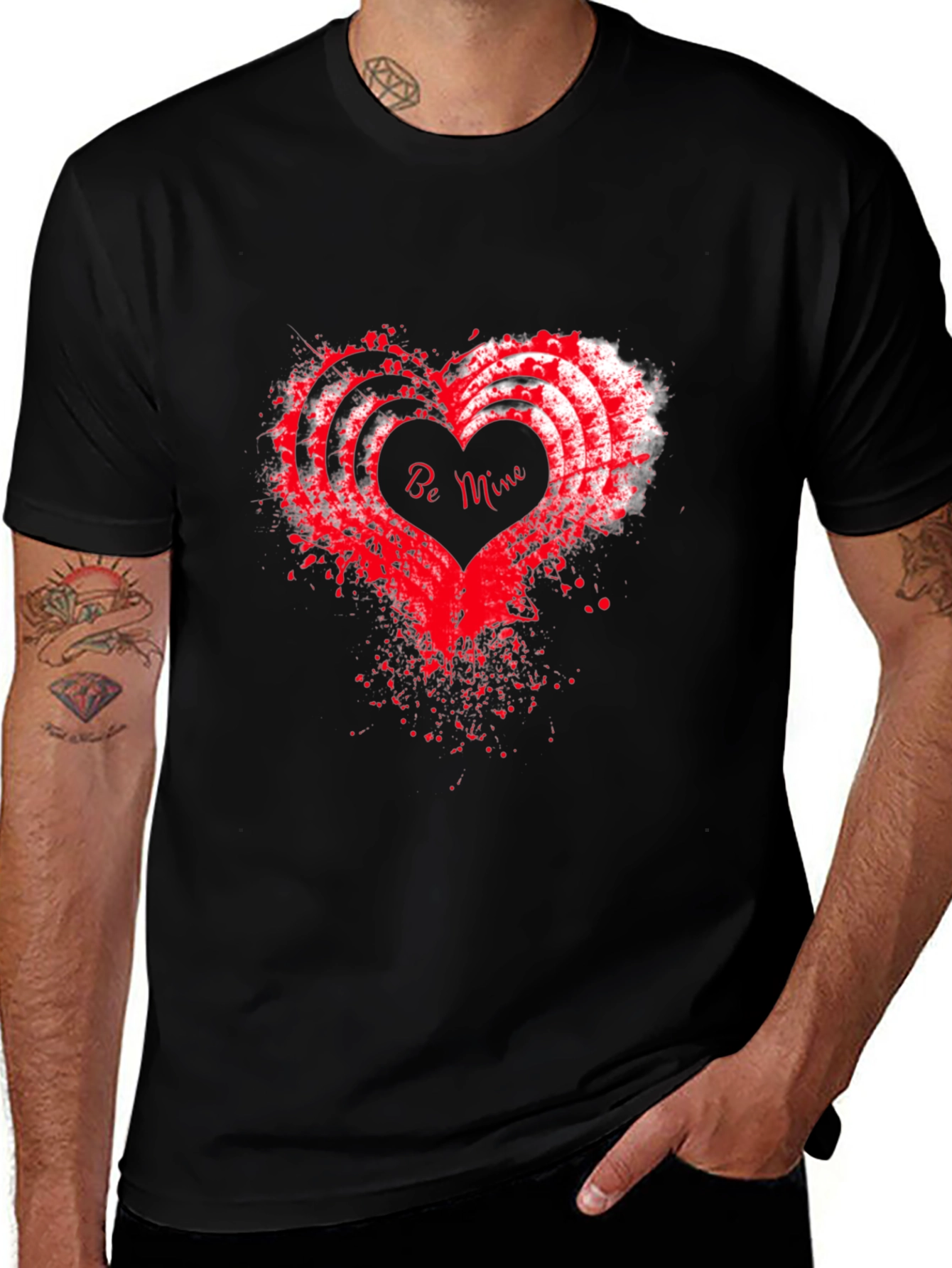Be Mine Heart Valentine's Day Graphic Tee