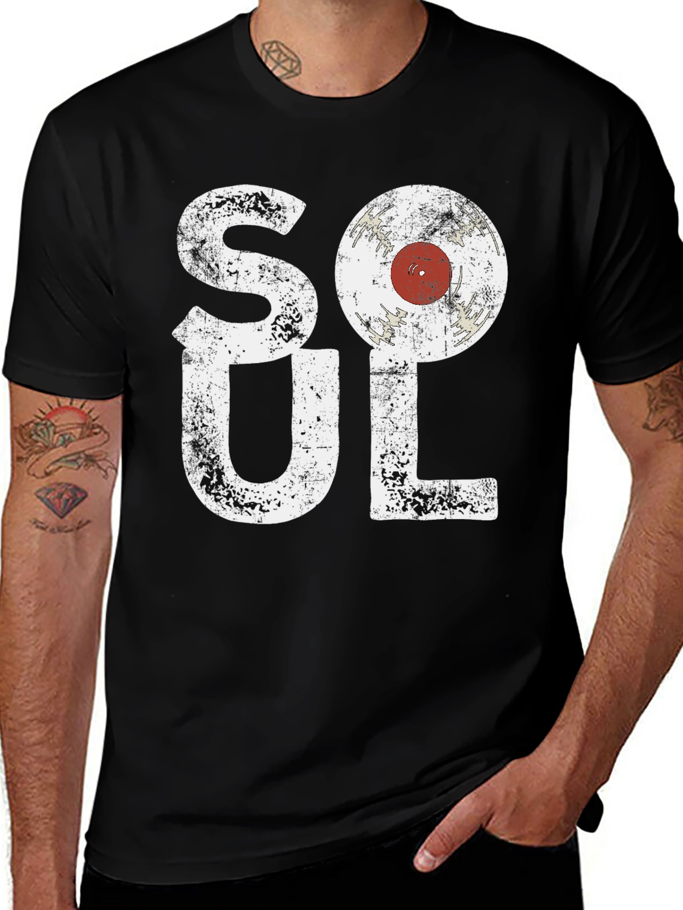 Variant 22 of Soul Music Record T-Shirt - Vintage Style