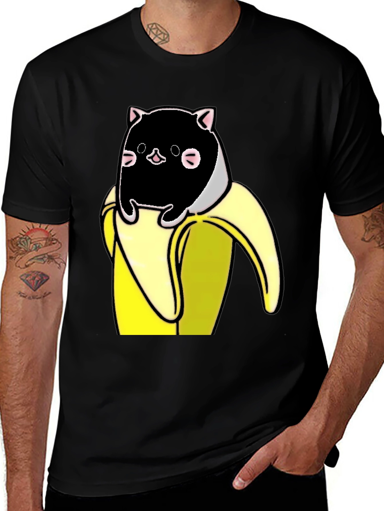 Variant 29 of Banana Cat T-Shirt - Whimsical Graphic Tee