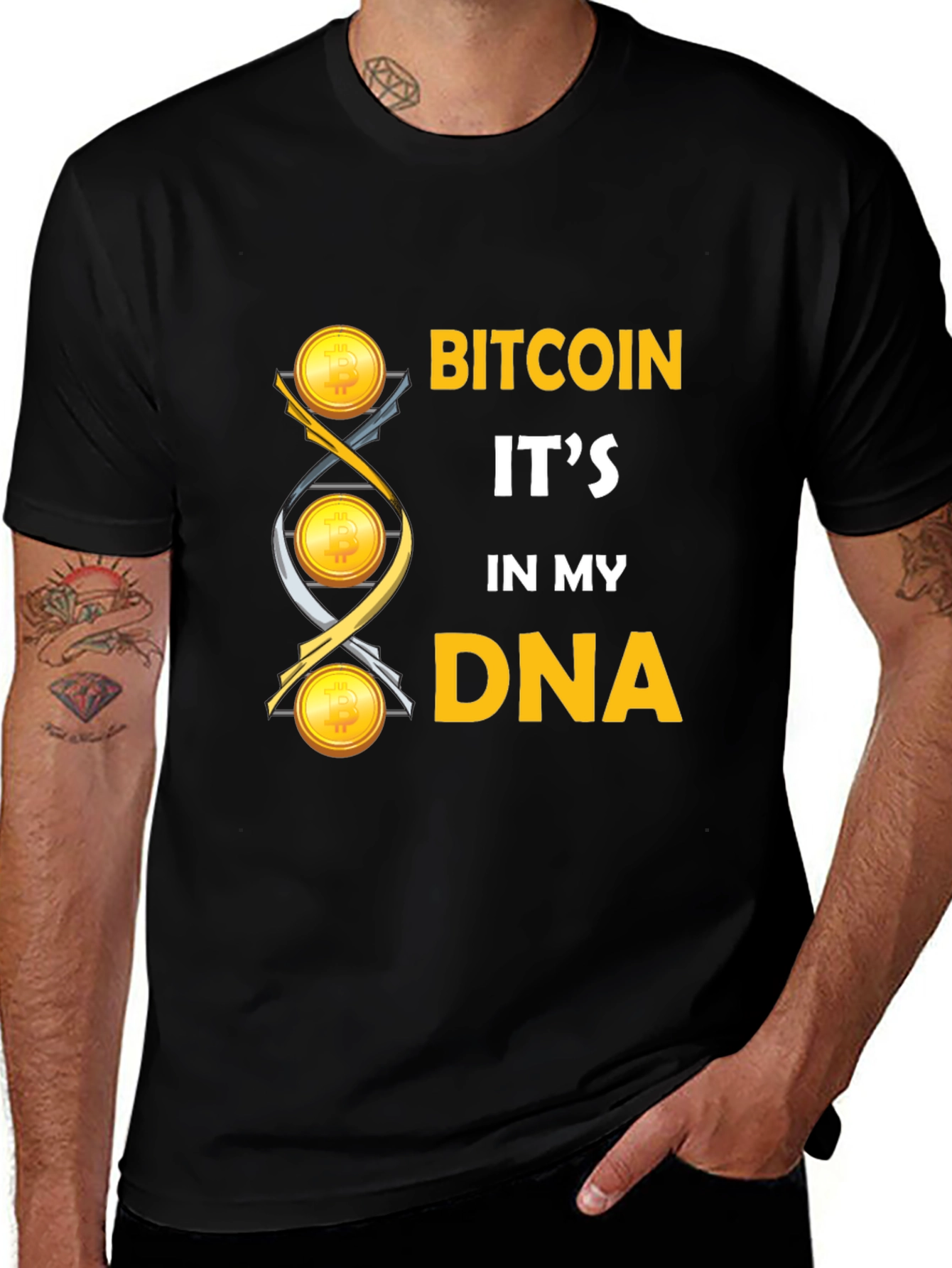 Variant 13 of Bitcoin DNA Black Graphic Tee