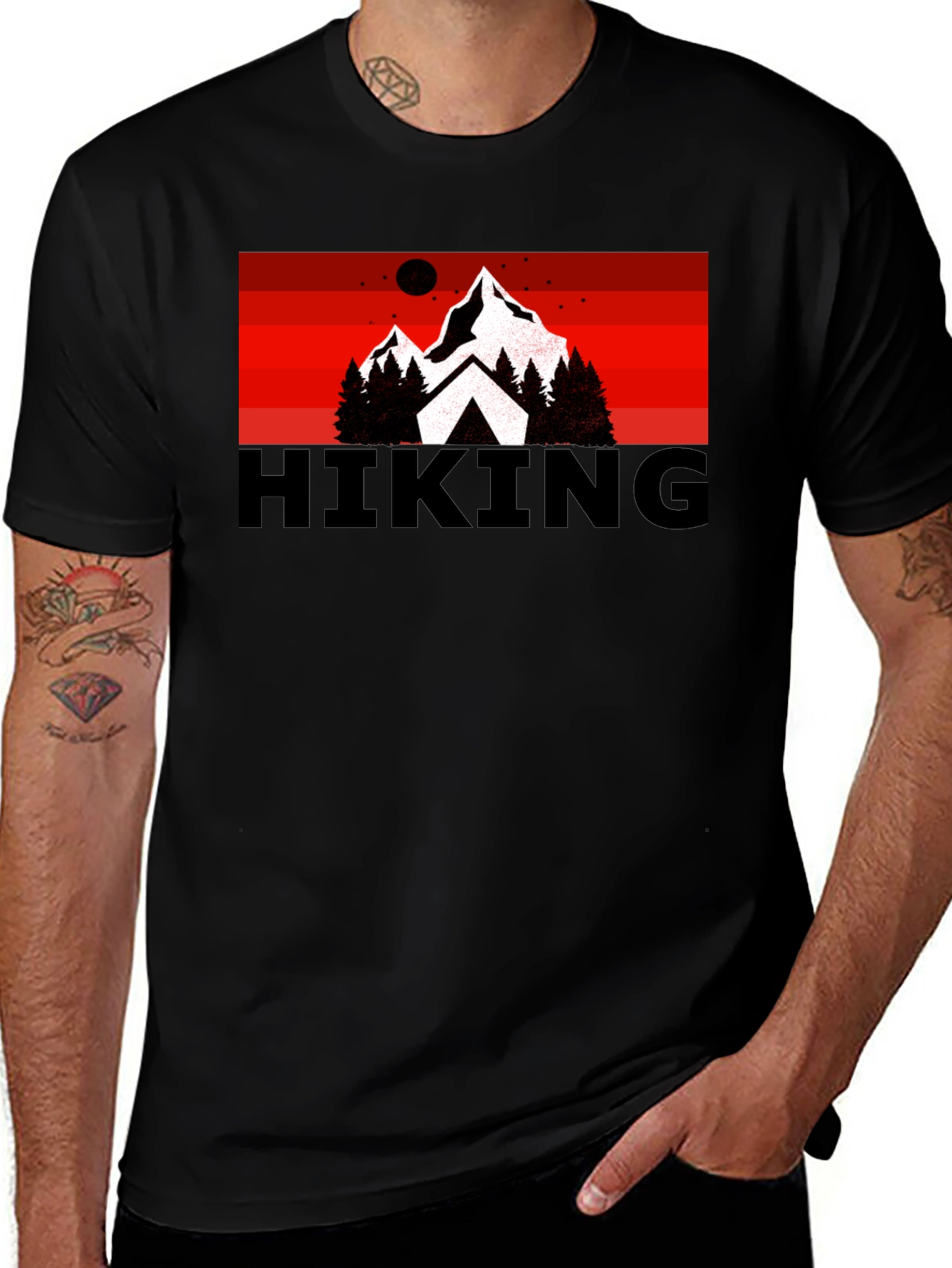 Variant 19 of Hiking Adventure Graphic Tee - Black