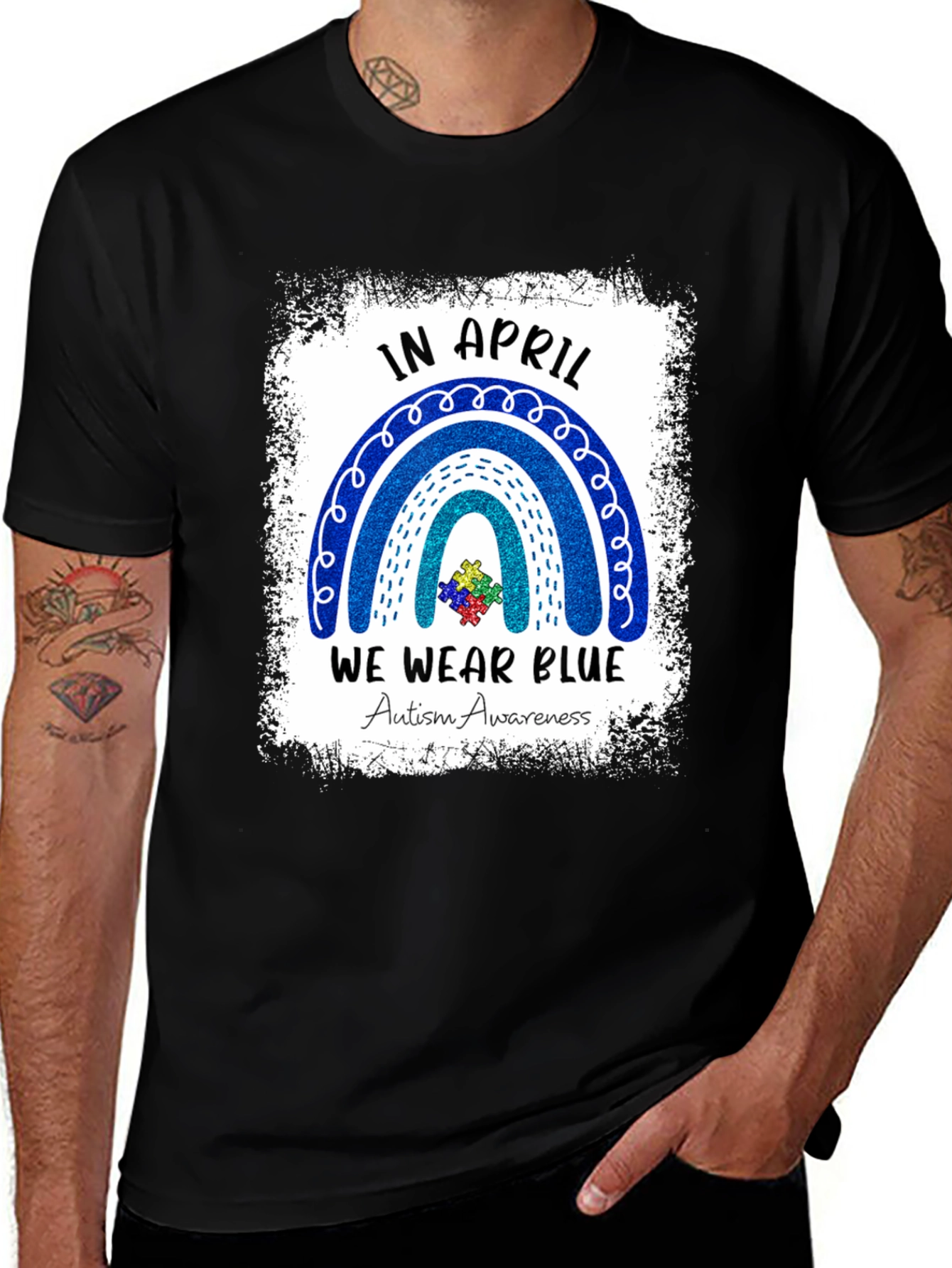 Autism Awareness T-Shirt - In April We Wear Blue