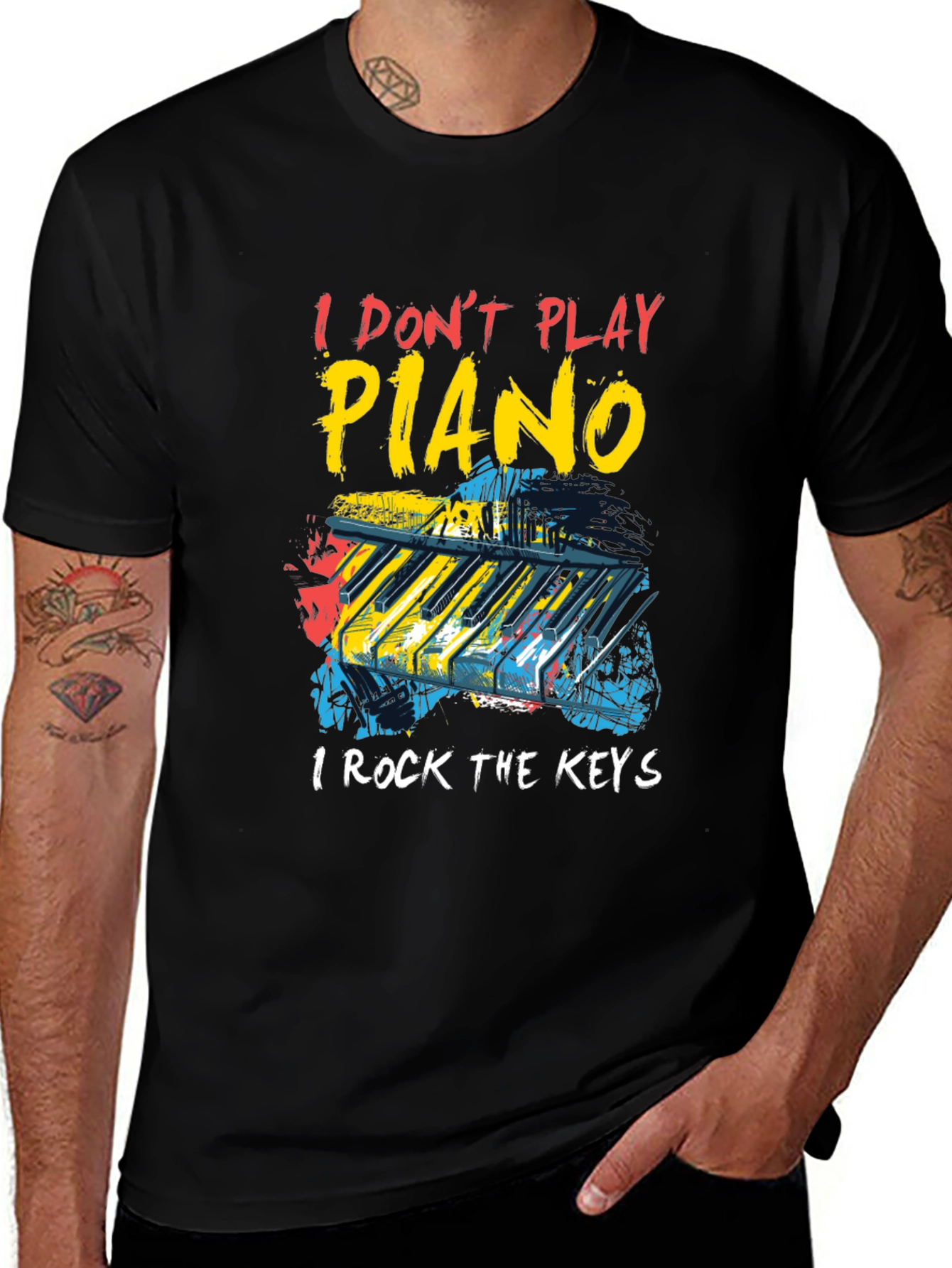 Variant 3 of I Don't Play Piano, I Rock the Keys T-Shirt