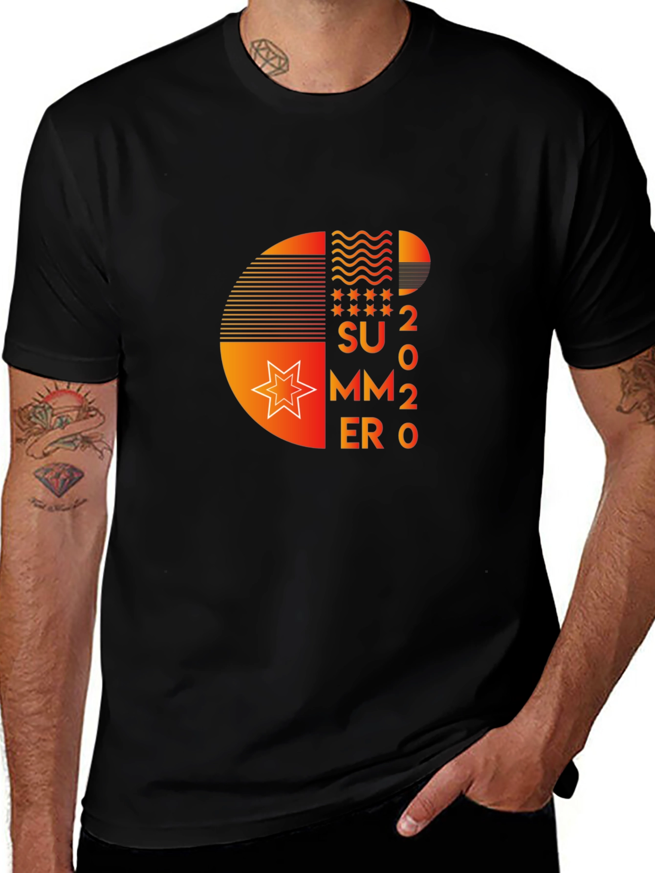 Variant 20 of Summer 2020 Graphic Tee - Stylish Black T-Shirt