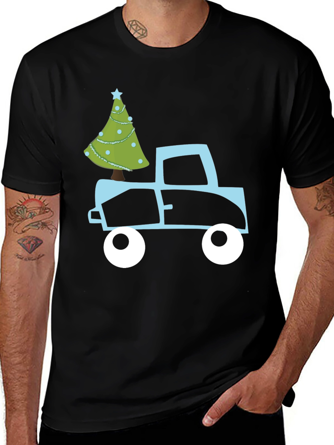 Christmas Tree Truck Graphic Tee