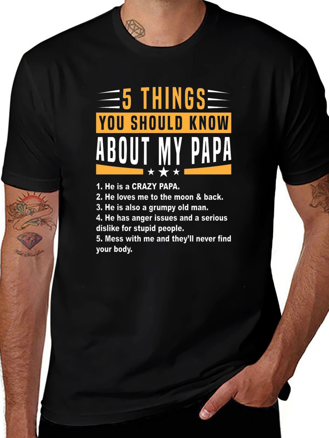 Variant 23 of Crazy Papa Graphic T-Shirt