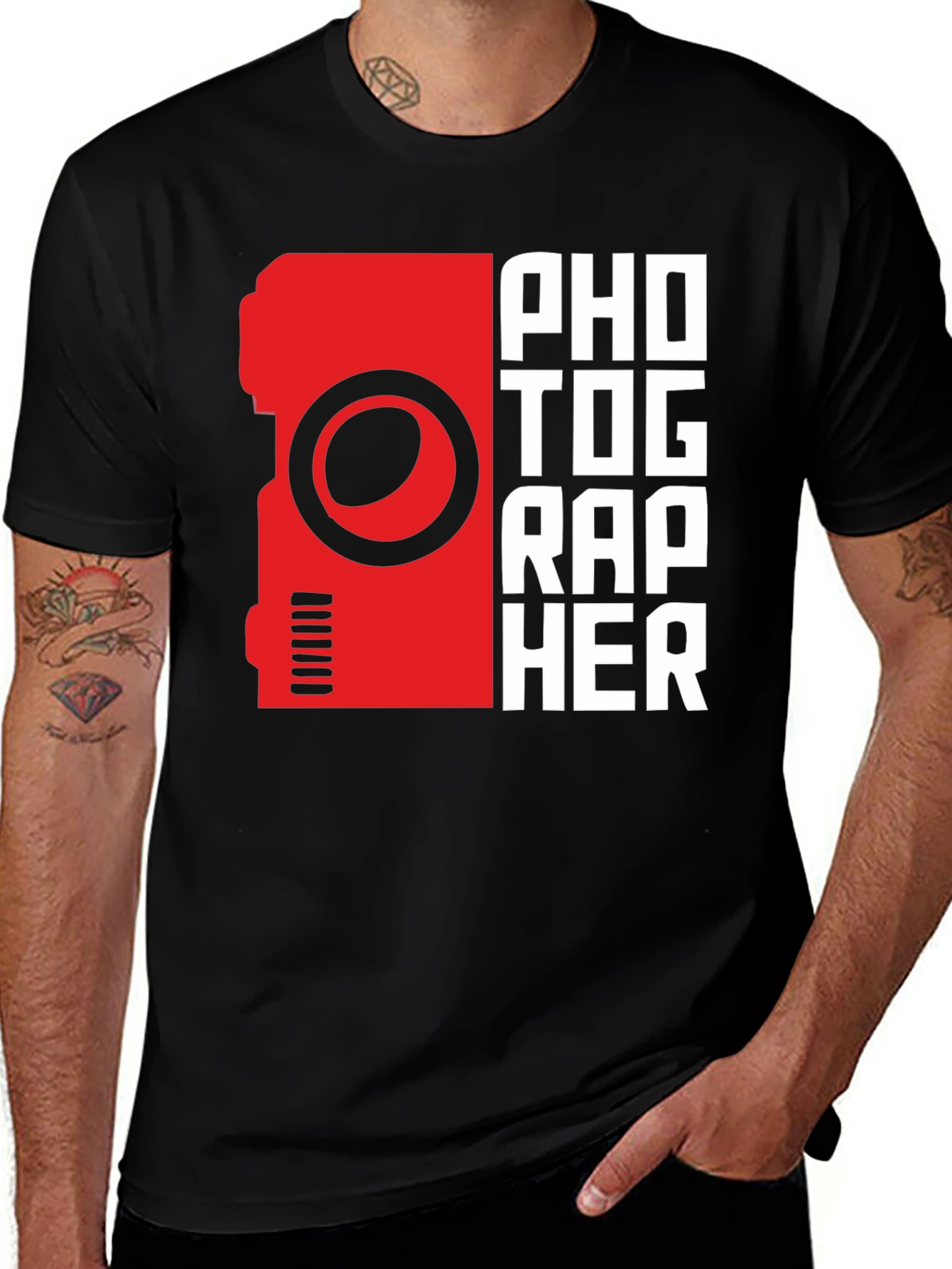 Variant 24 of Photographer T-Shirt: Camera Design