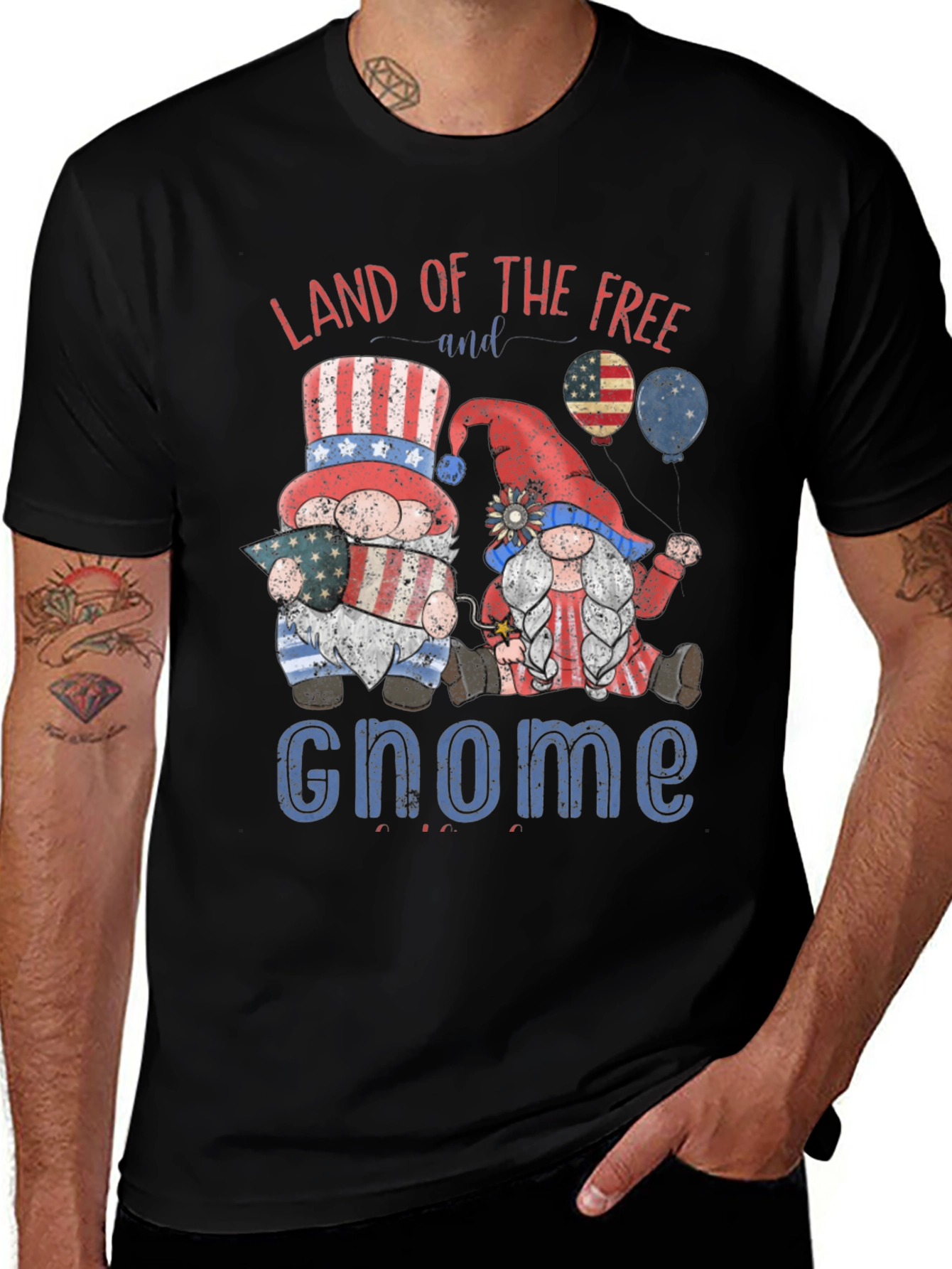 Variant 15 of Patriotic Gnome T-Shirt - Land of the Free