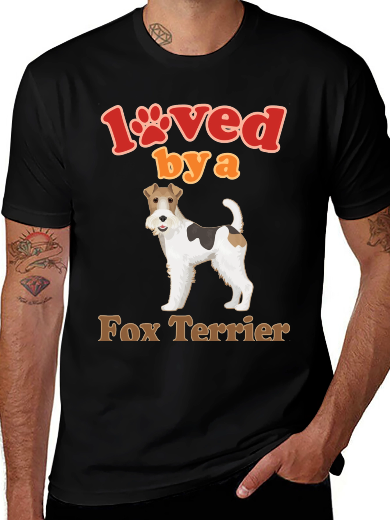 Variant 3 of Loved by a Fox Terrier Dog T-Shirt