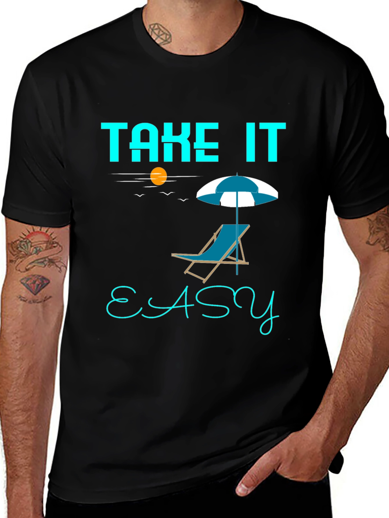 Variant 22 of Take It Easy Beach Chair T-Shirt