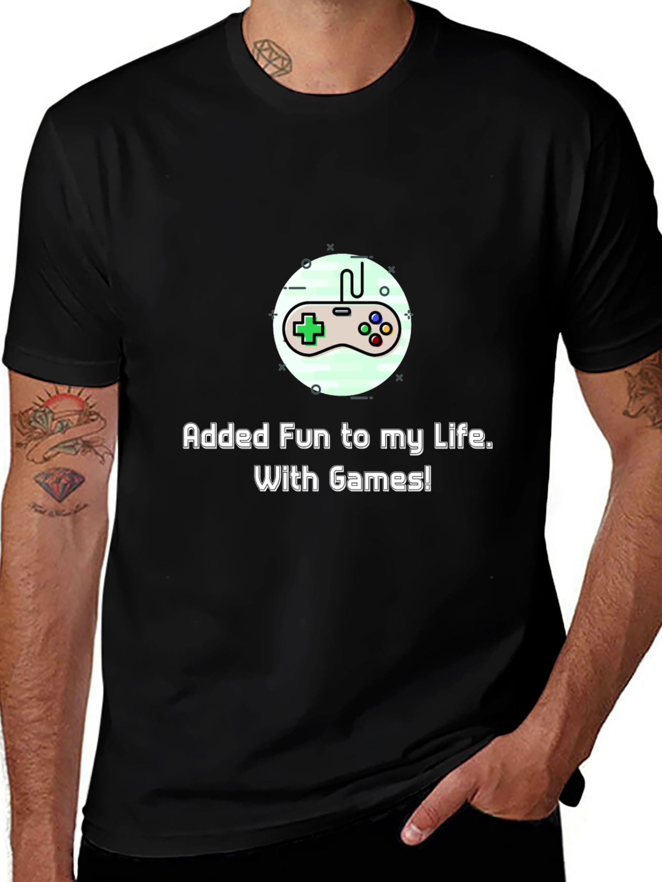 Variant 8 of Gaming T-Shirt - Added Fun to My Life!