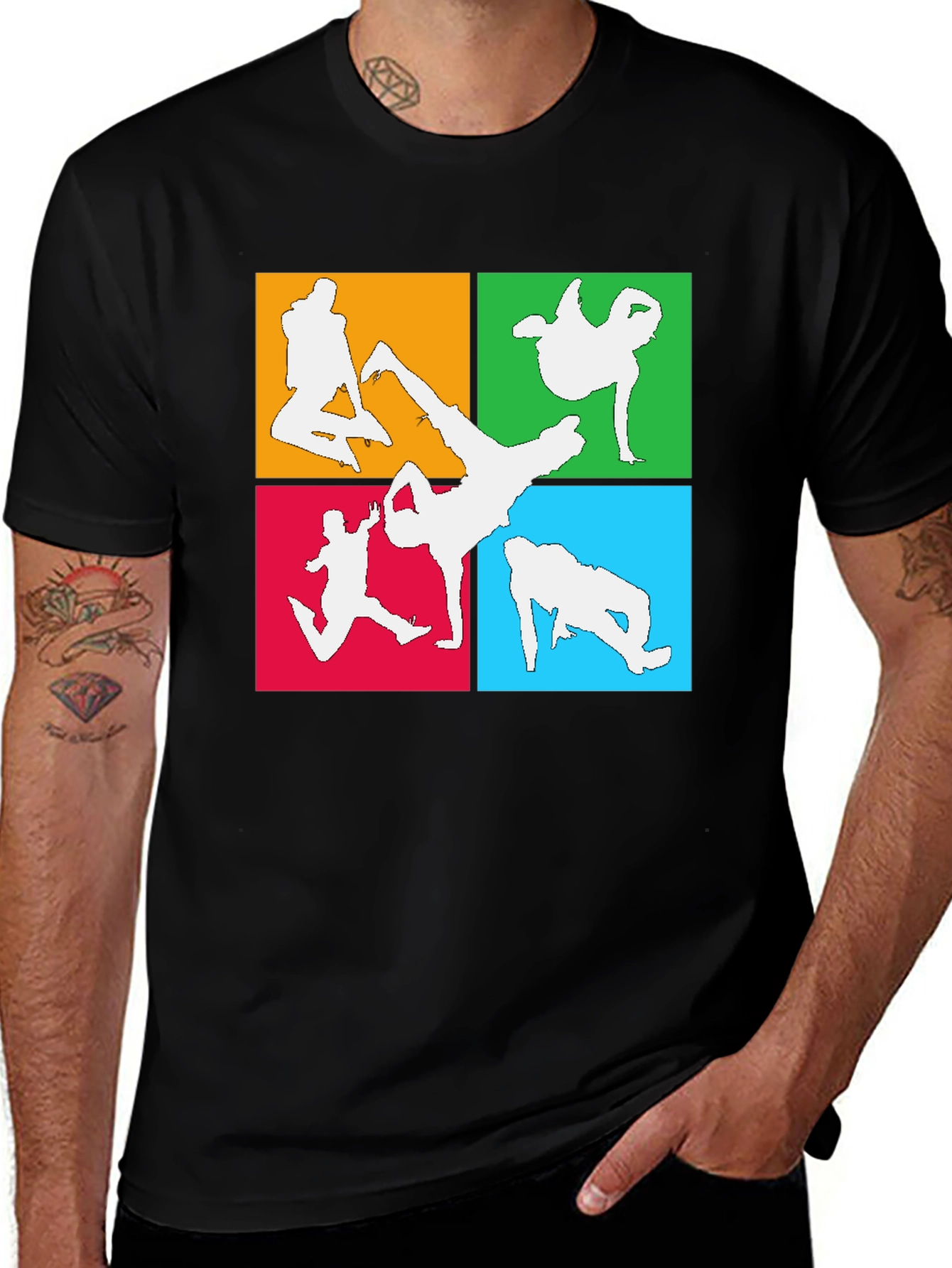 Variant 20 of Breakdance Silhouette Graphic T-Shirt