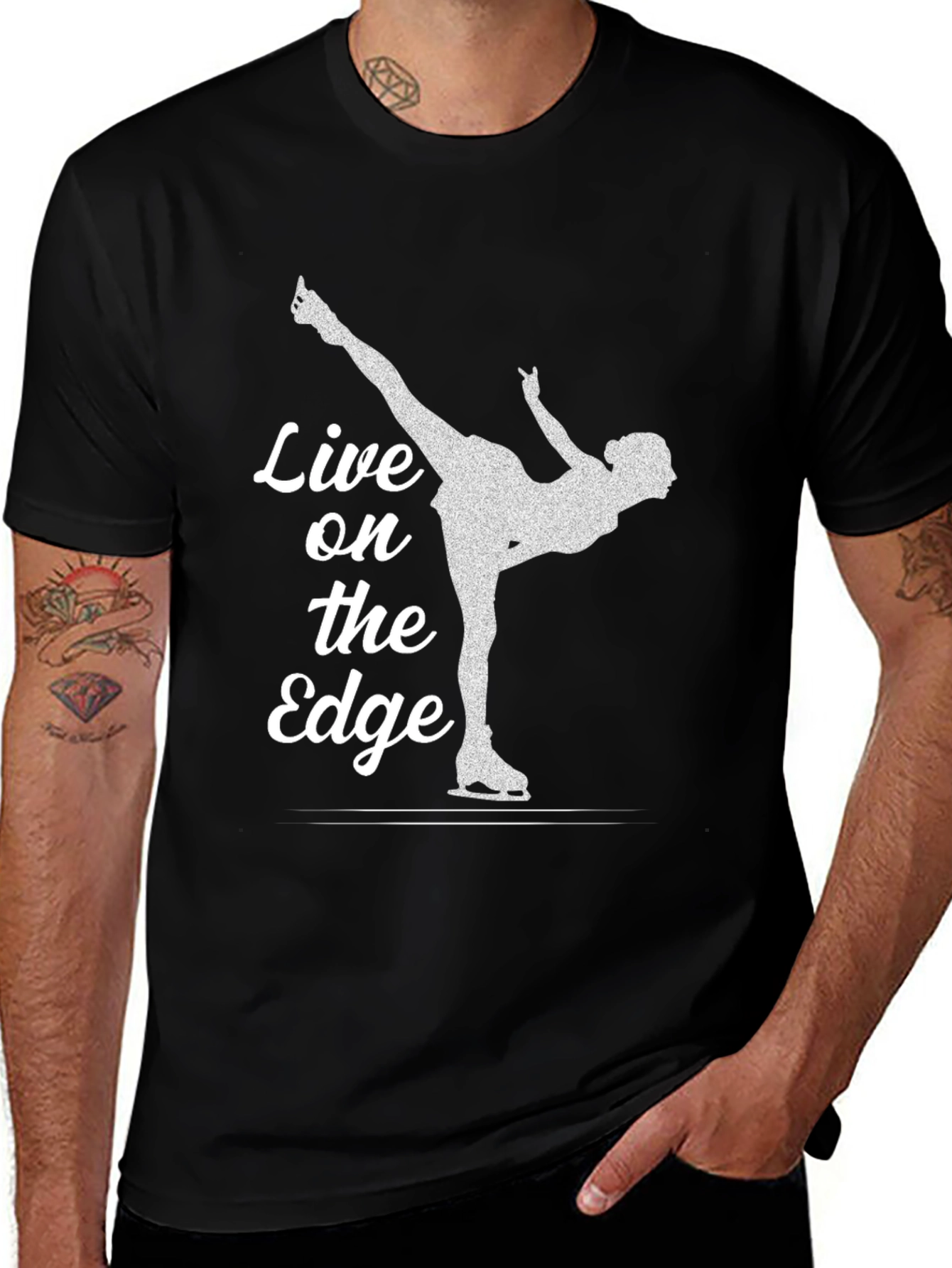 Variant 11 of Live On The Edge Figure Skating T-Shirt