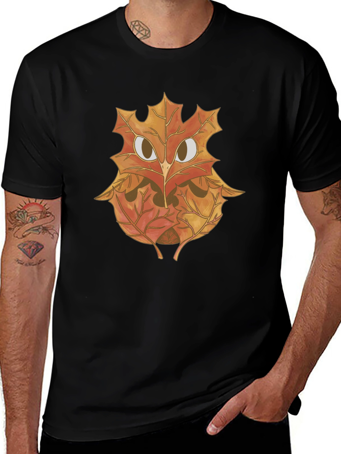 Variant 11 of Autumn Owl Graphic Tee - Nature Inspired Design