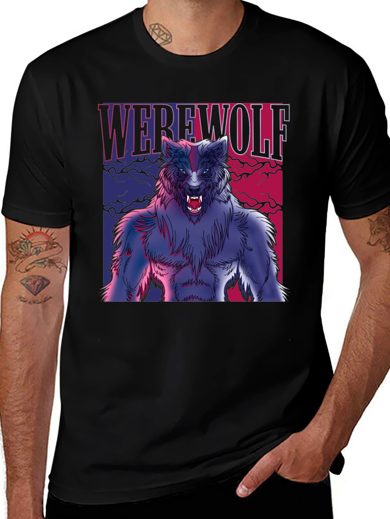 Variant 21 of Werewolf Graphic T-Shirt - Horror Fan Apparel
