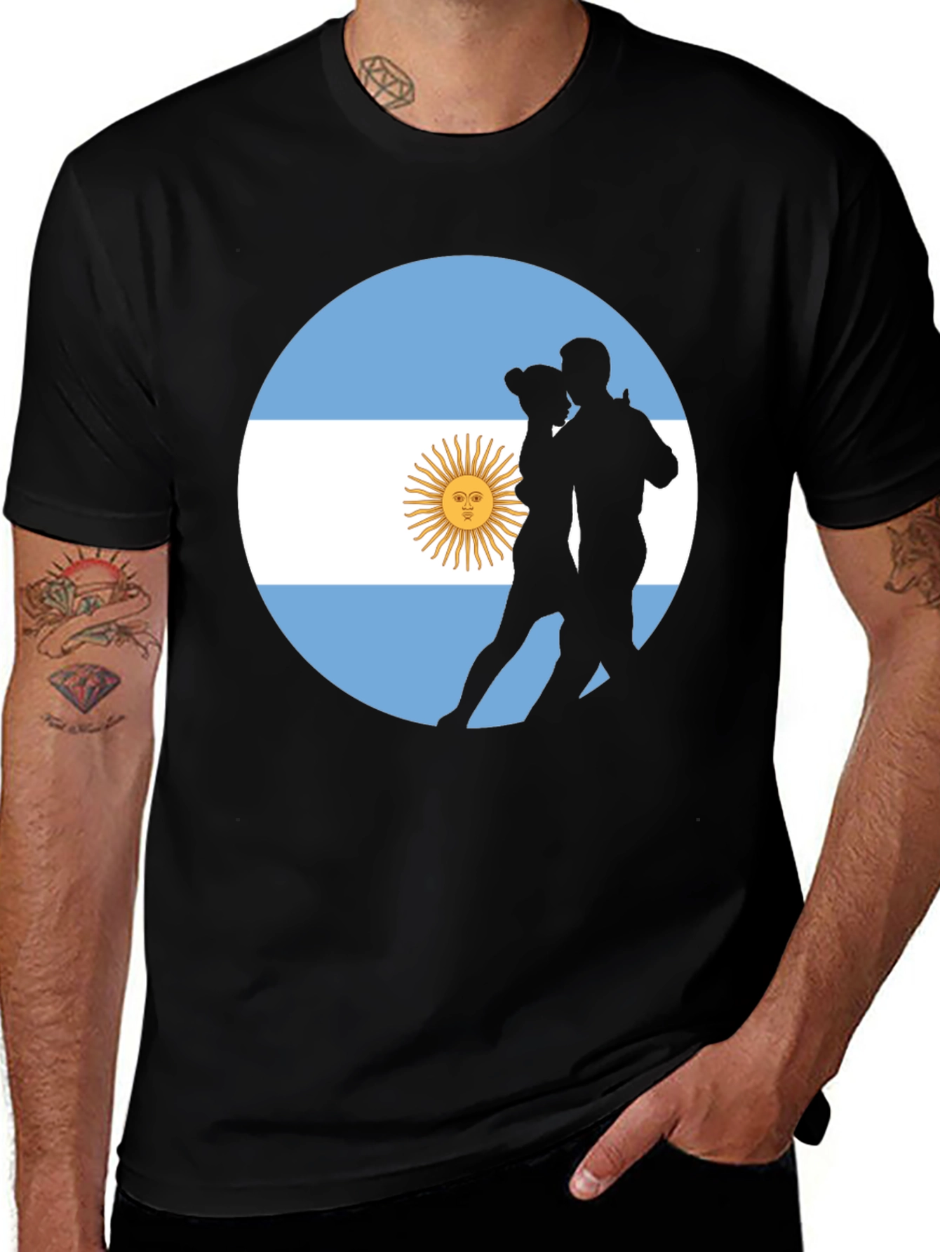 Argentina Tango T-Shirt - Stylish Black Tee