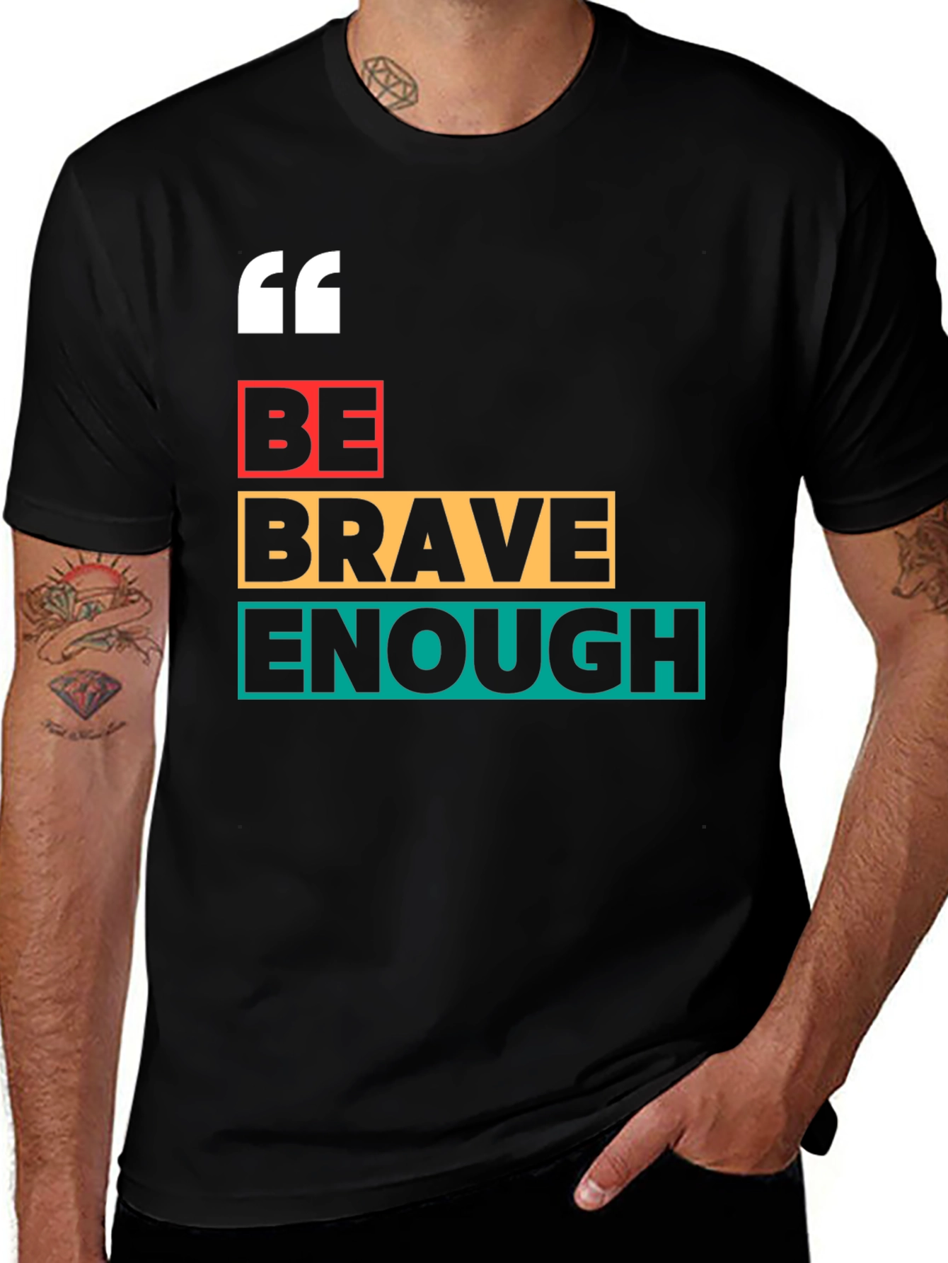 Be Brave Enough Graphic Tee - Bold Motivation